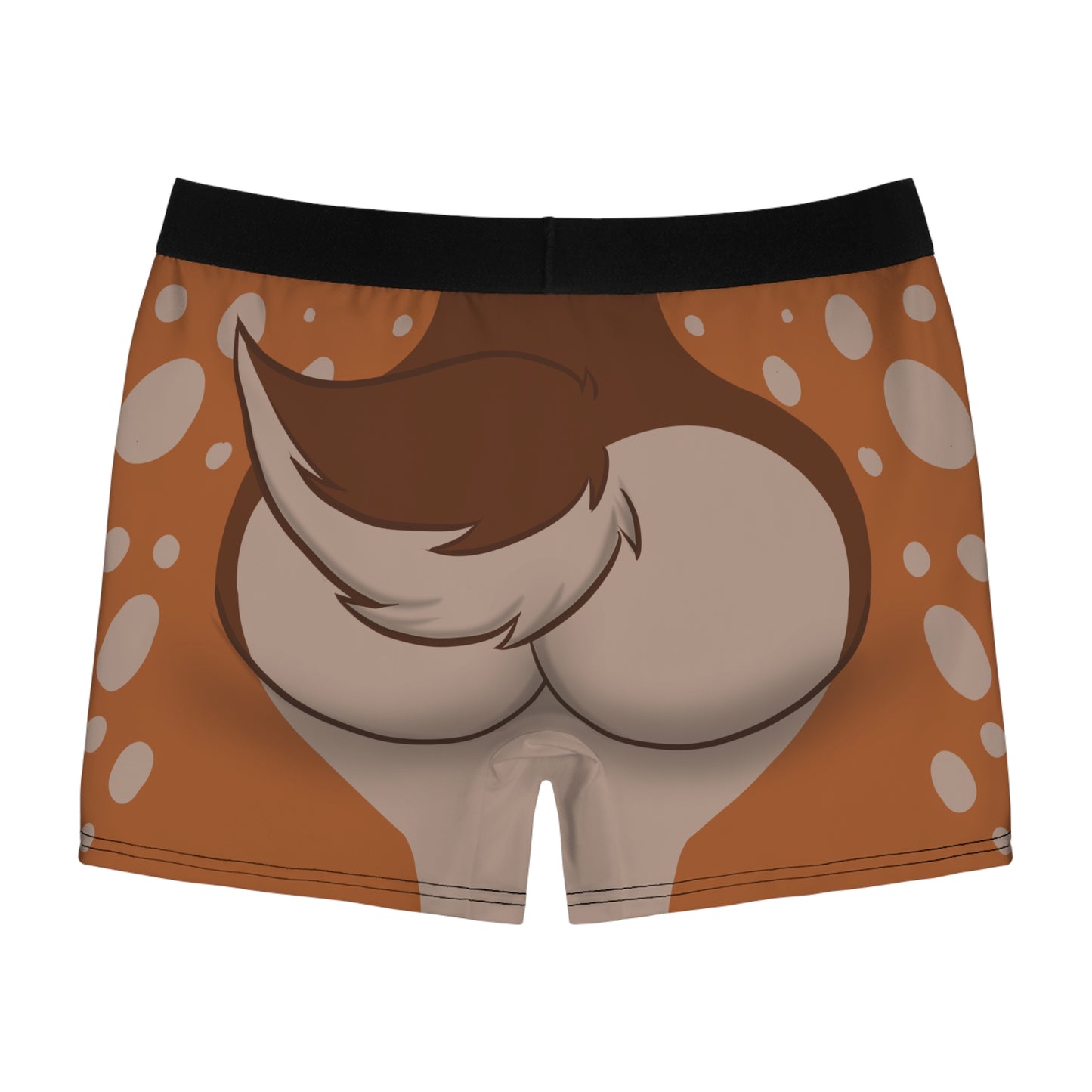 Furry Boxer Briefs — Fallow Deer Print