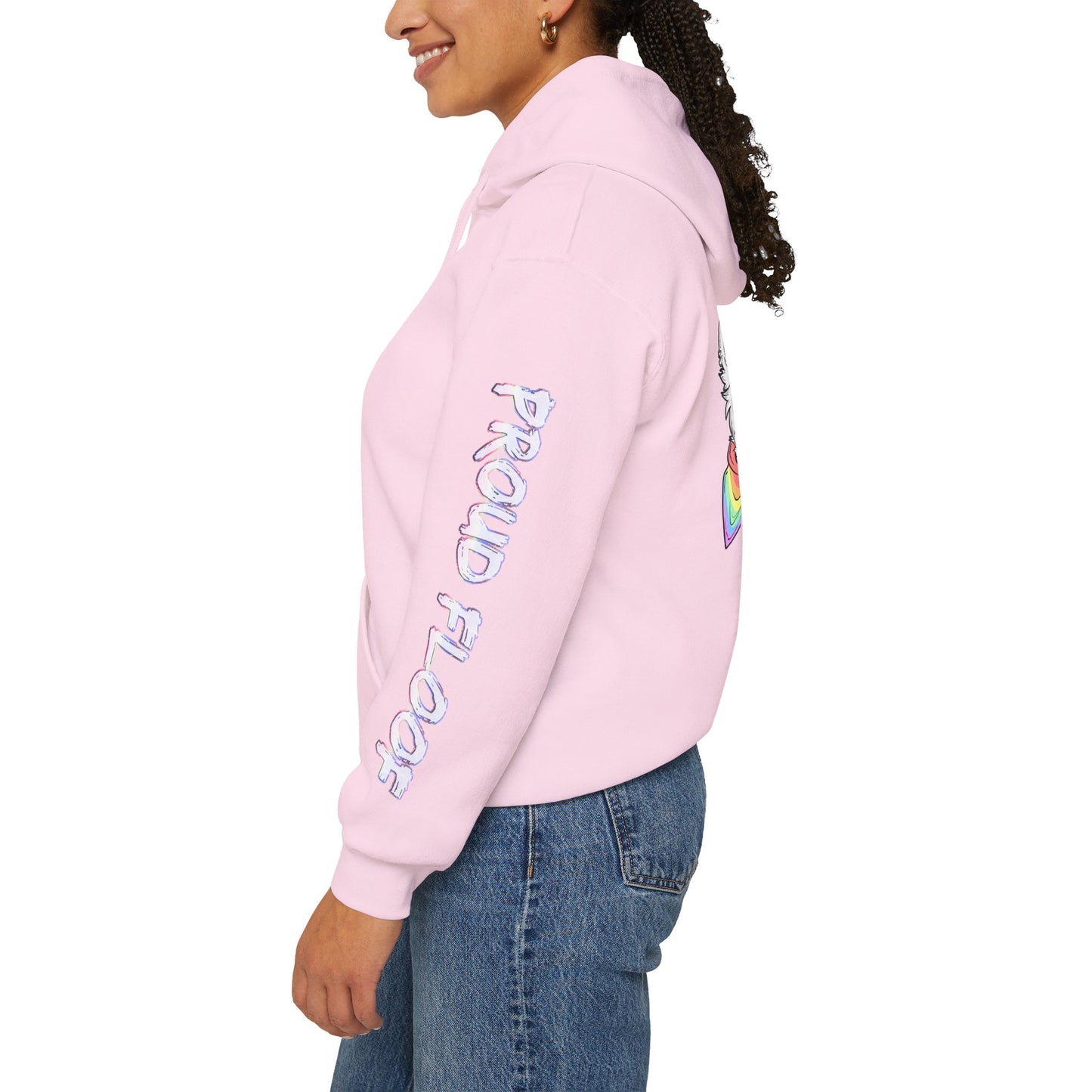 Trans Pride Furry Flag Hoodie — Bright Colorful Furry Pride Sweatshirt