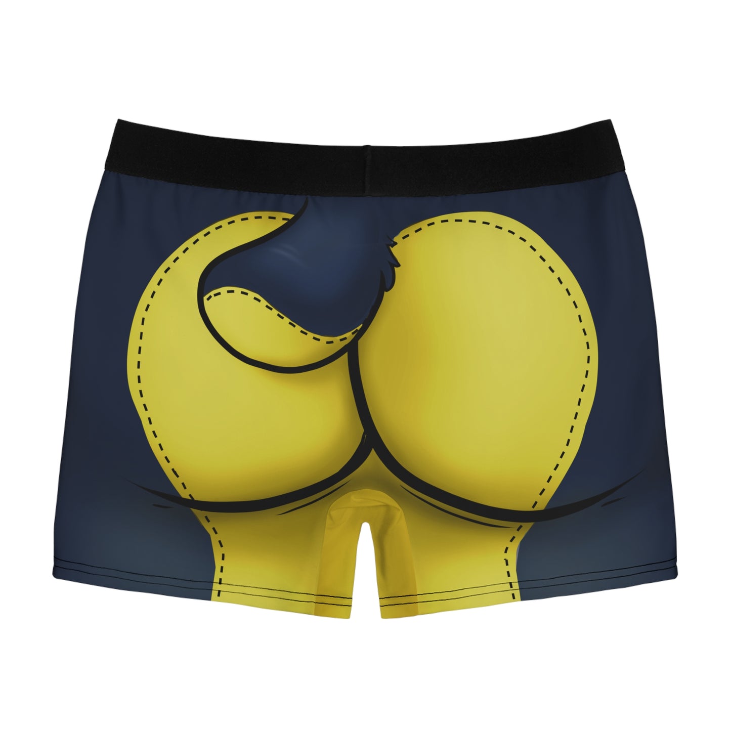 Yellow Pup Play Boxer Briefs — Black & Yellow All-Over Print