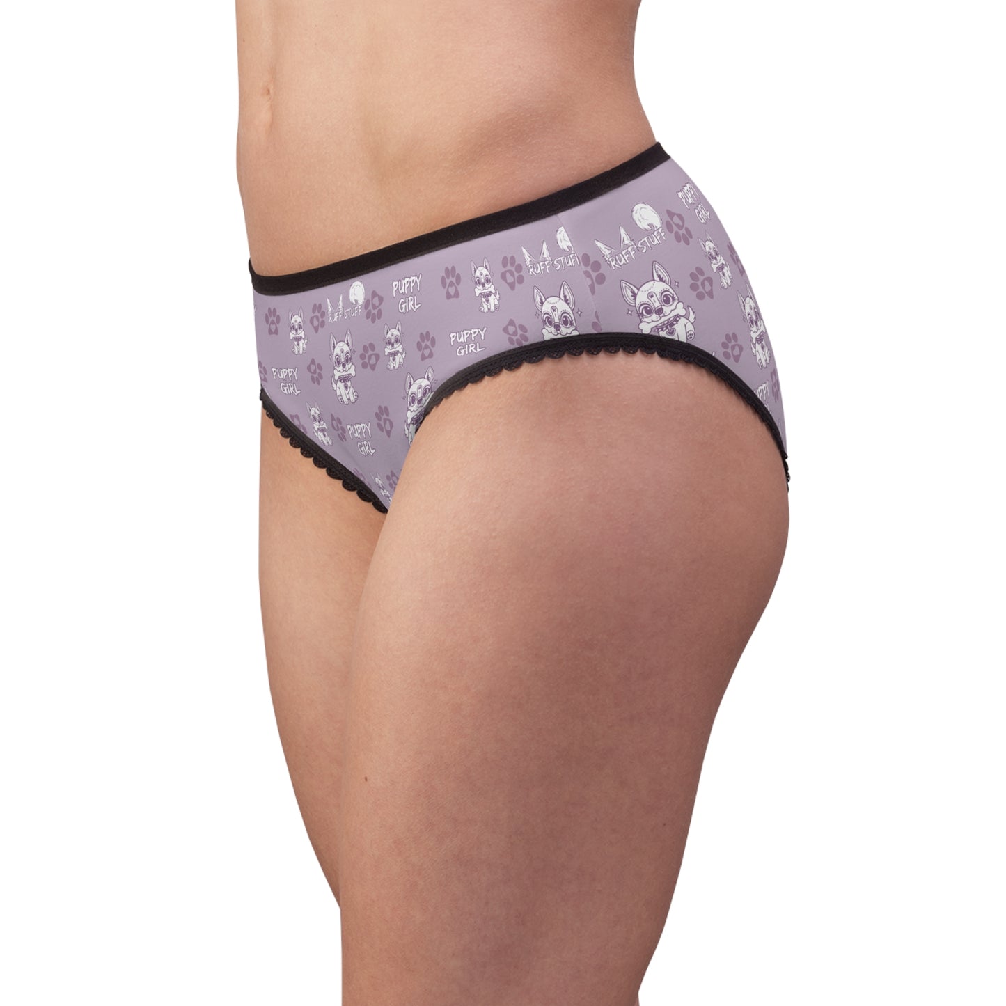 "Puppy Girl" Pet Play Ladies Briefs — Pup Community motif AOP Panties