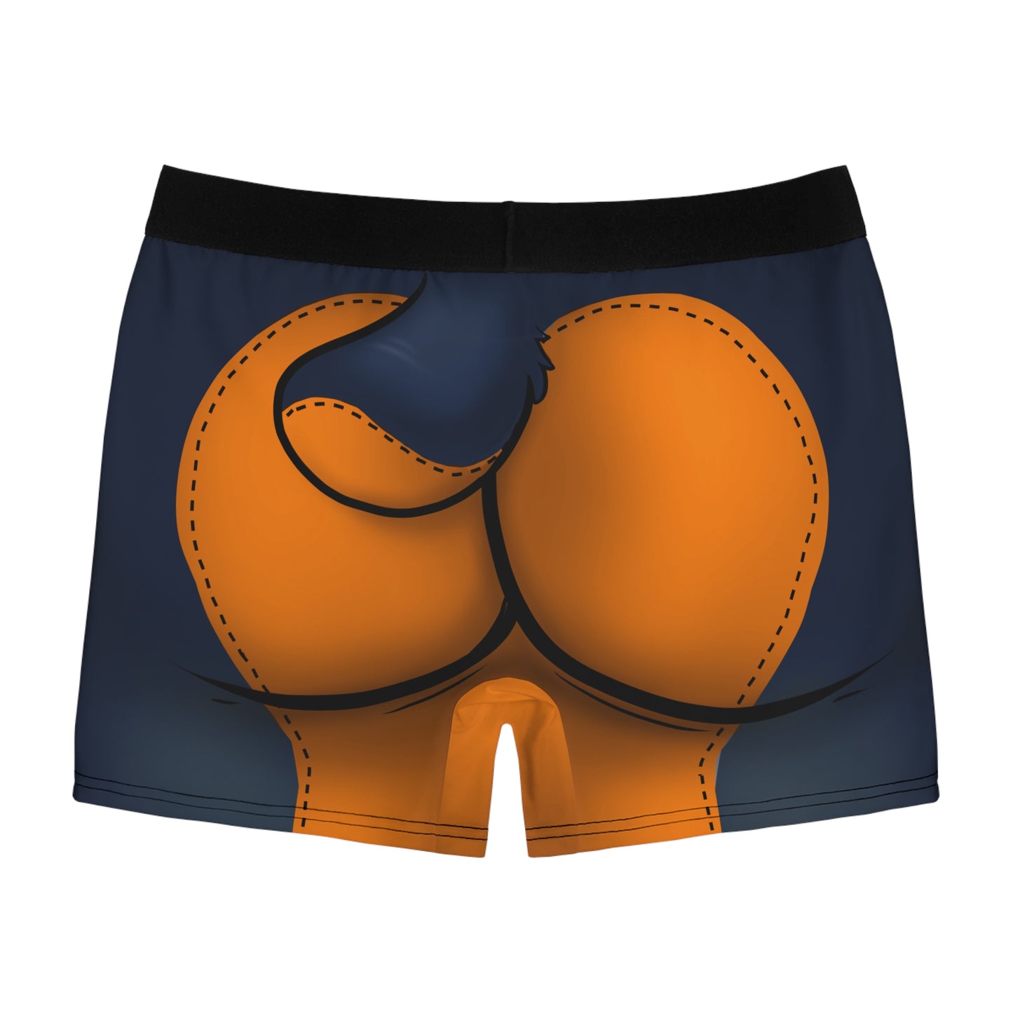 Orange Pup Play Boxer Briefs — Black & Orange All-Over Print
