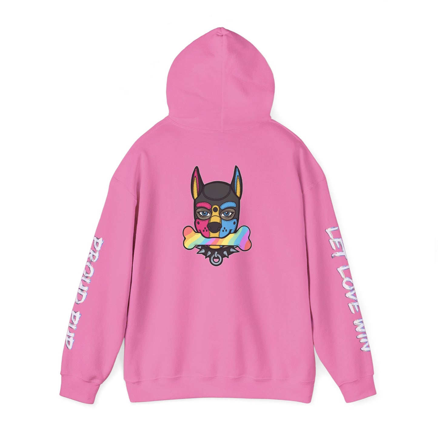 Pan Pup Pride Month Flag Hoodie — Bright Colorful Pup Pride Sweatshirt