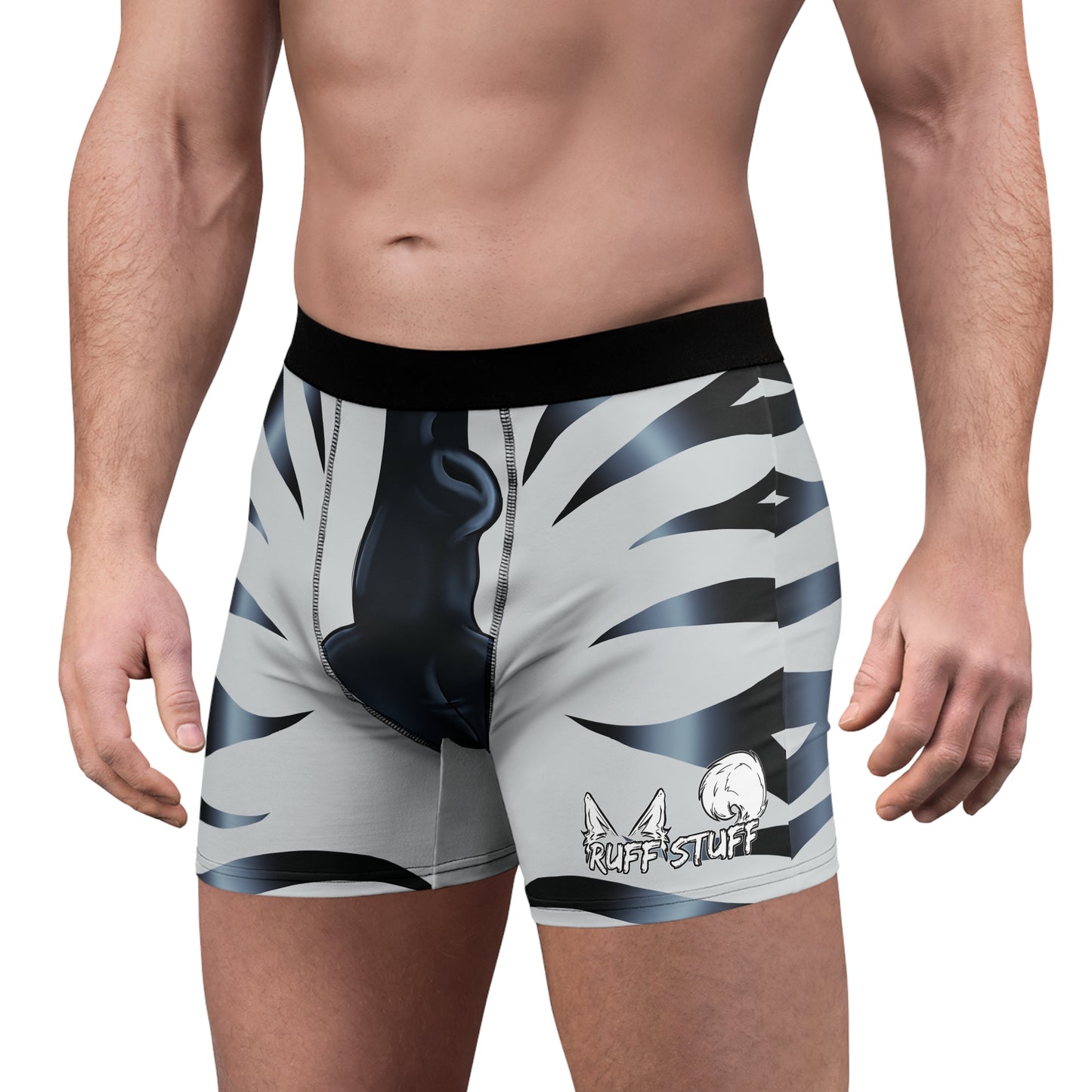 Zebra Print - Furry Boxer Briefs