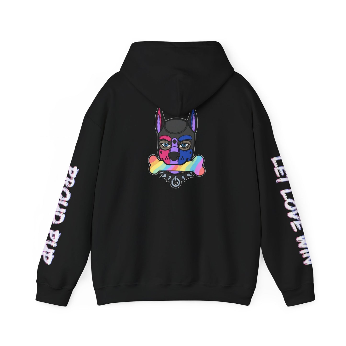 Bi Pup Pride Flag Hoodie — Bright Colorful Pup Pride Sweatshirt