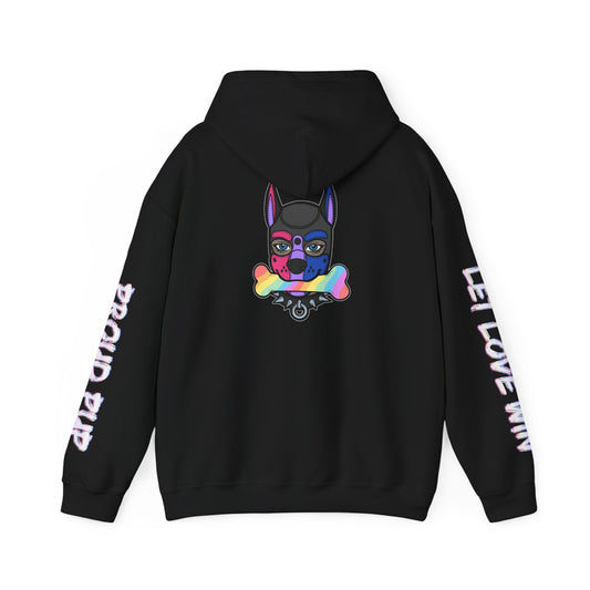Bi Pup Pride Flag Hoodie — Bright Colorful Pup Pride Sweatshirt