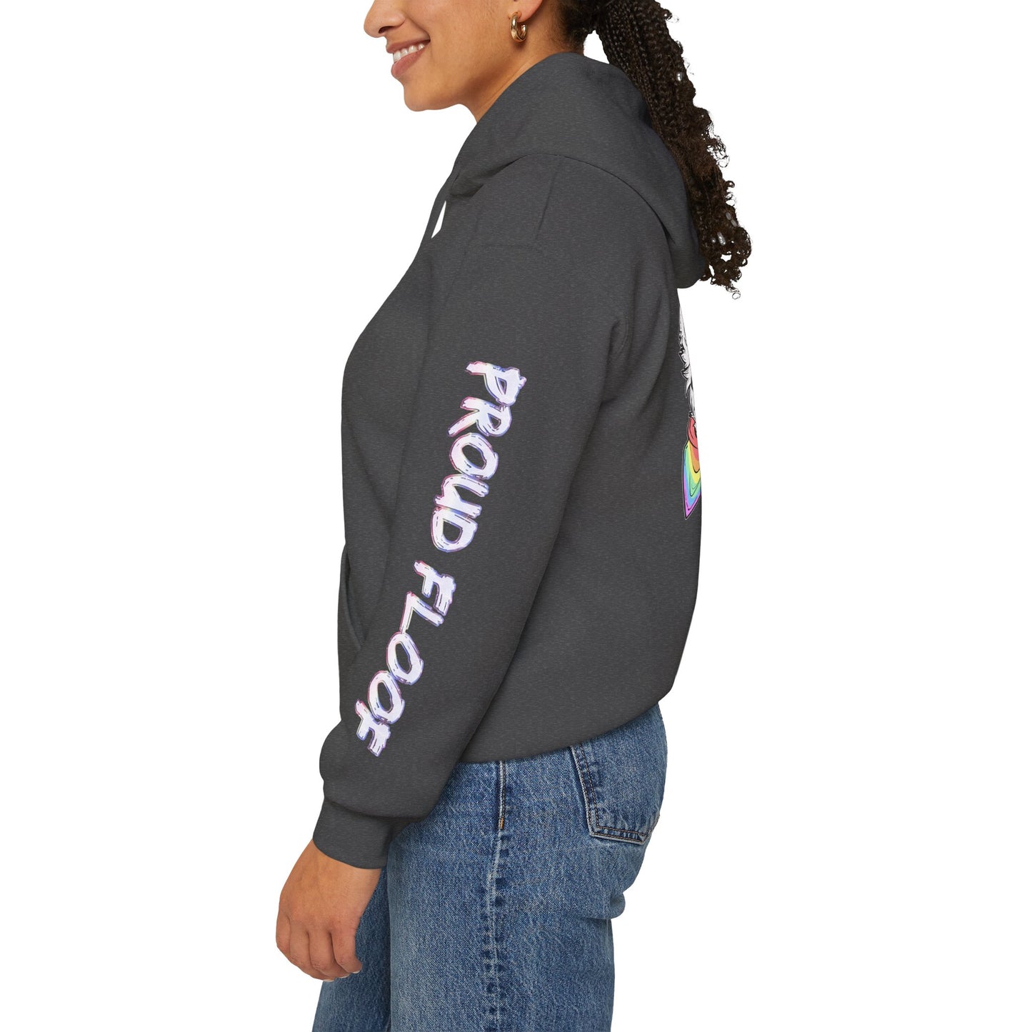 Non-Binary Pride Furry Flag Hoodie — Bright Colorful Furry Pride Sweatshirt