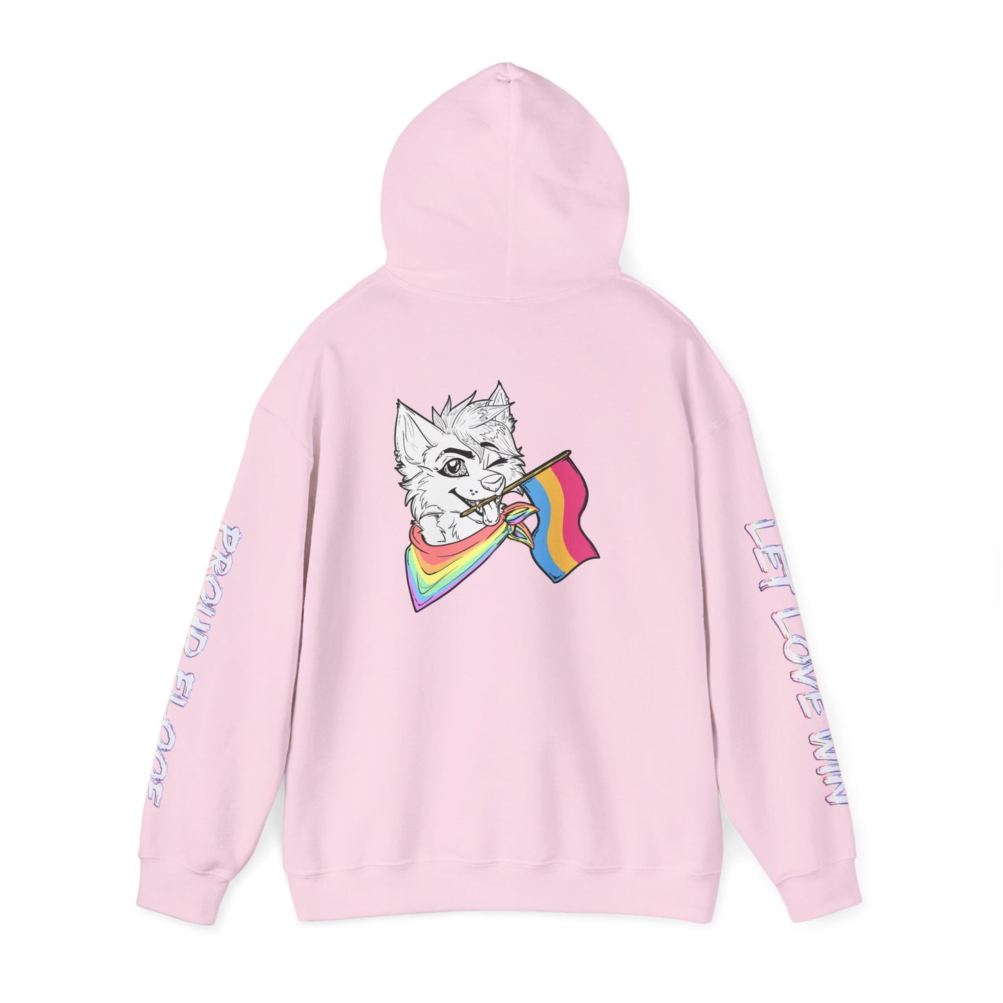 Pan Pride Furry Flag Hoodie — Bright Colorful Furry Pride Sweatshirt