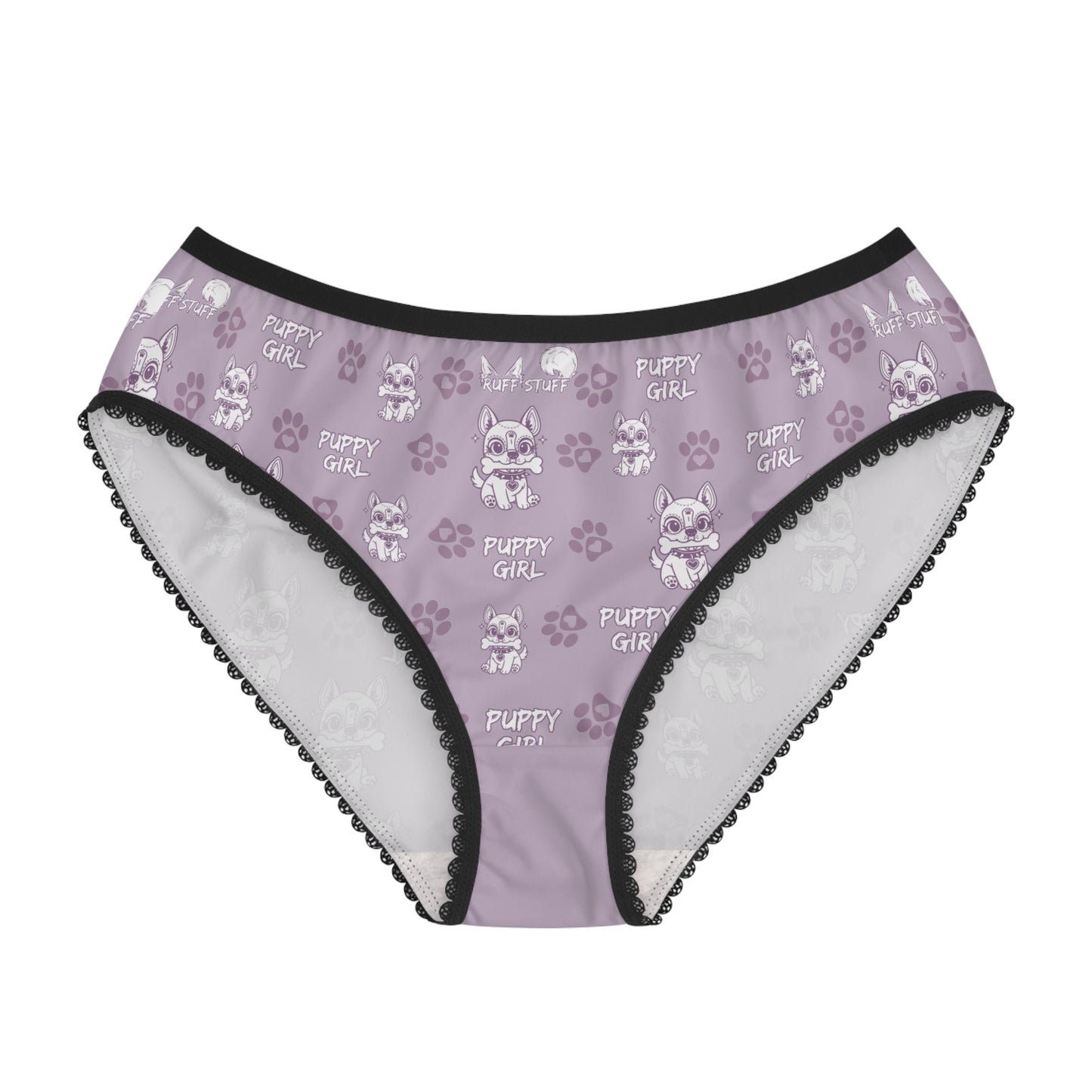 "Puppy Girl" Pet Play Ladies Briefs — Pup Community motif AOP Panties