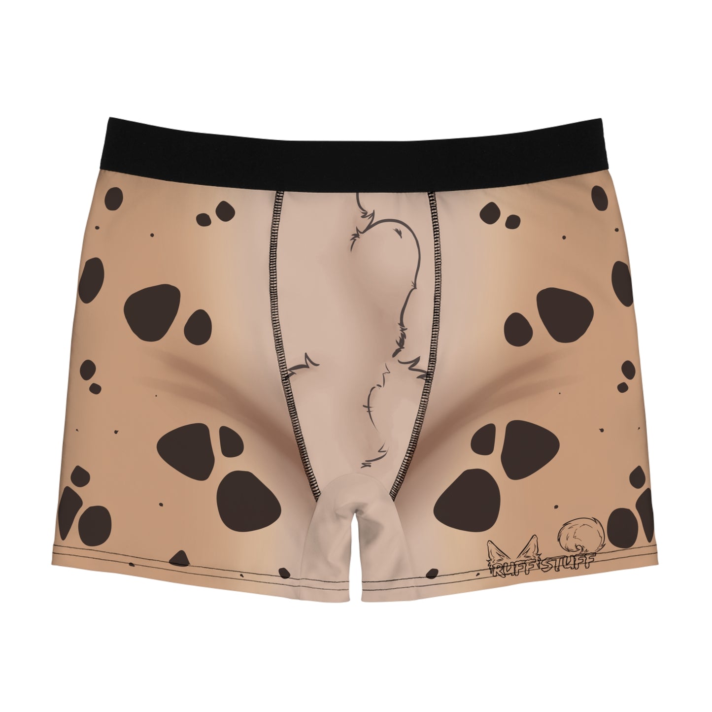 Furry Boxer-Briefs - Spotted Hyena Print