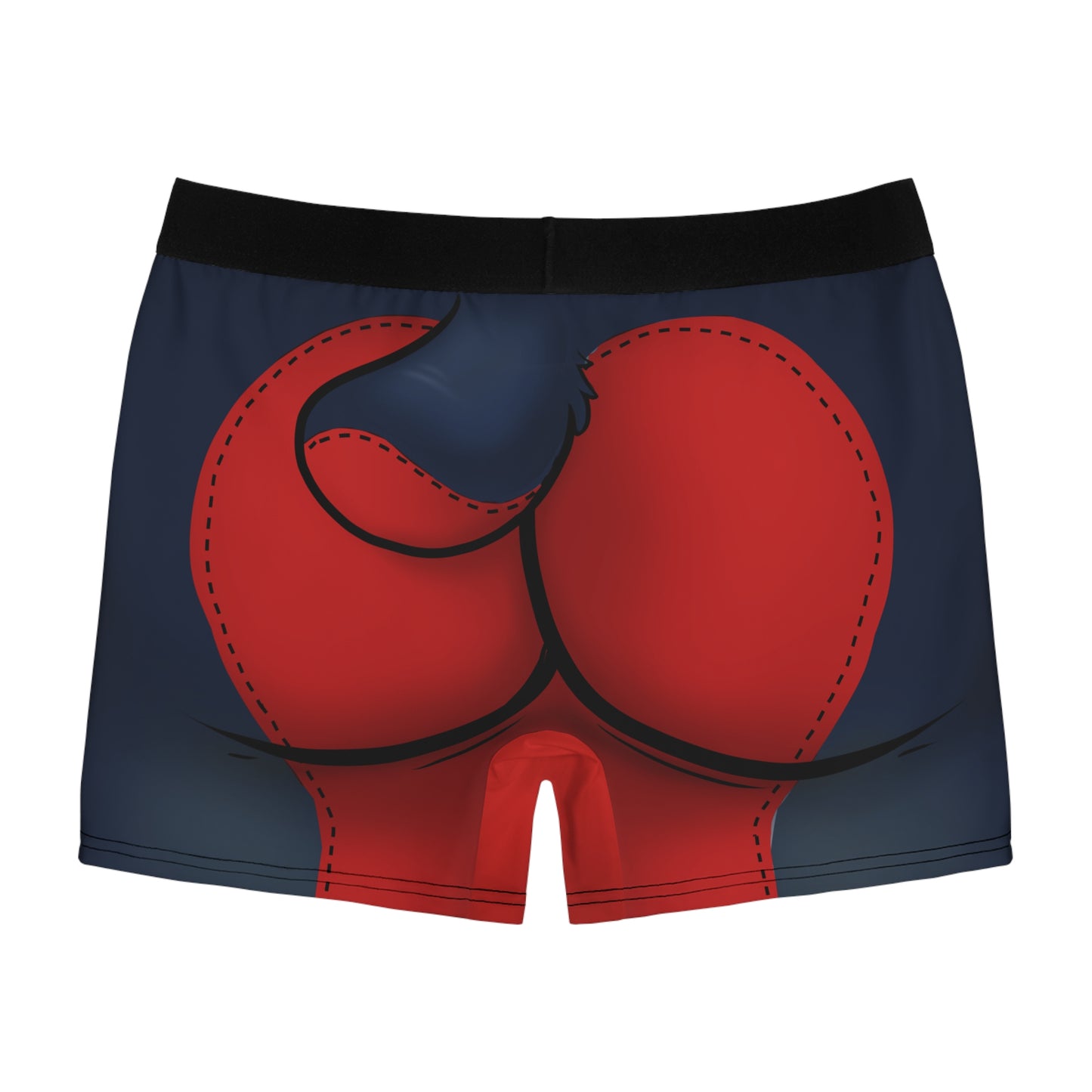Red Pup Play Boxer Briefs — Black & Red All-Over Print