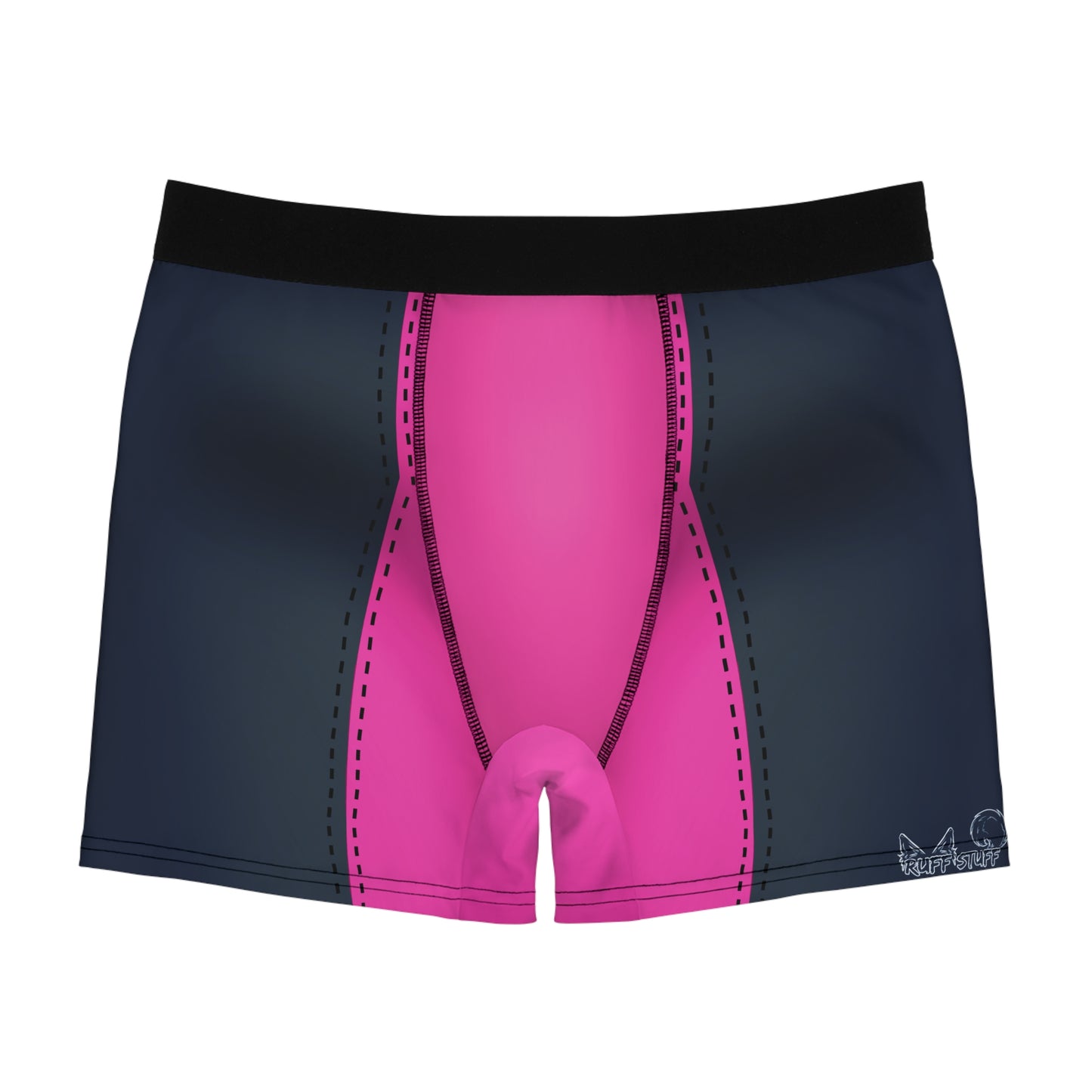 Pink Pup Play Boxer Briefs — Black & Pink All-Over Print