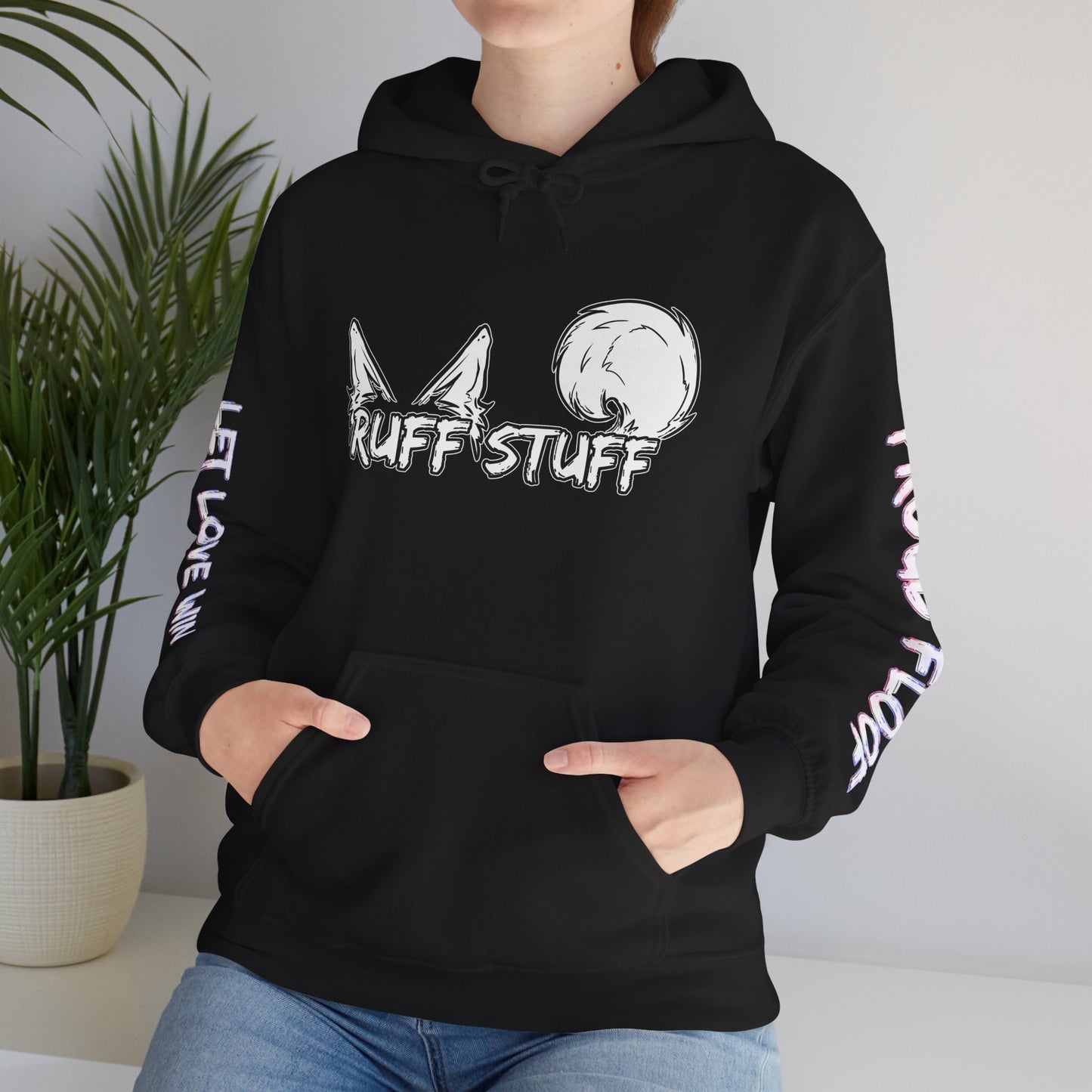 Trans Pride Furry Flag Hoodie — Bright Colorful Furry Pride Sweatshirt