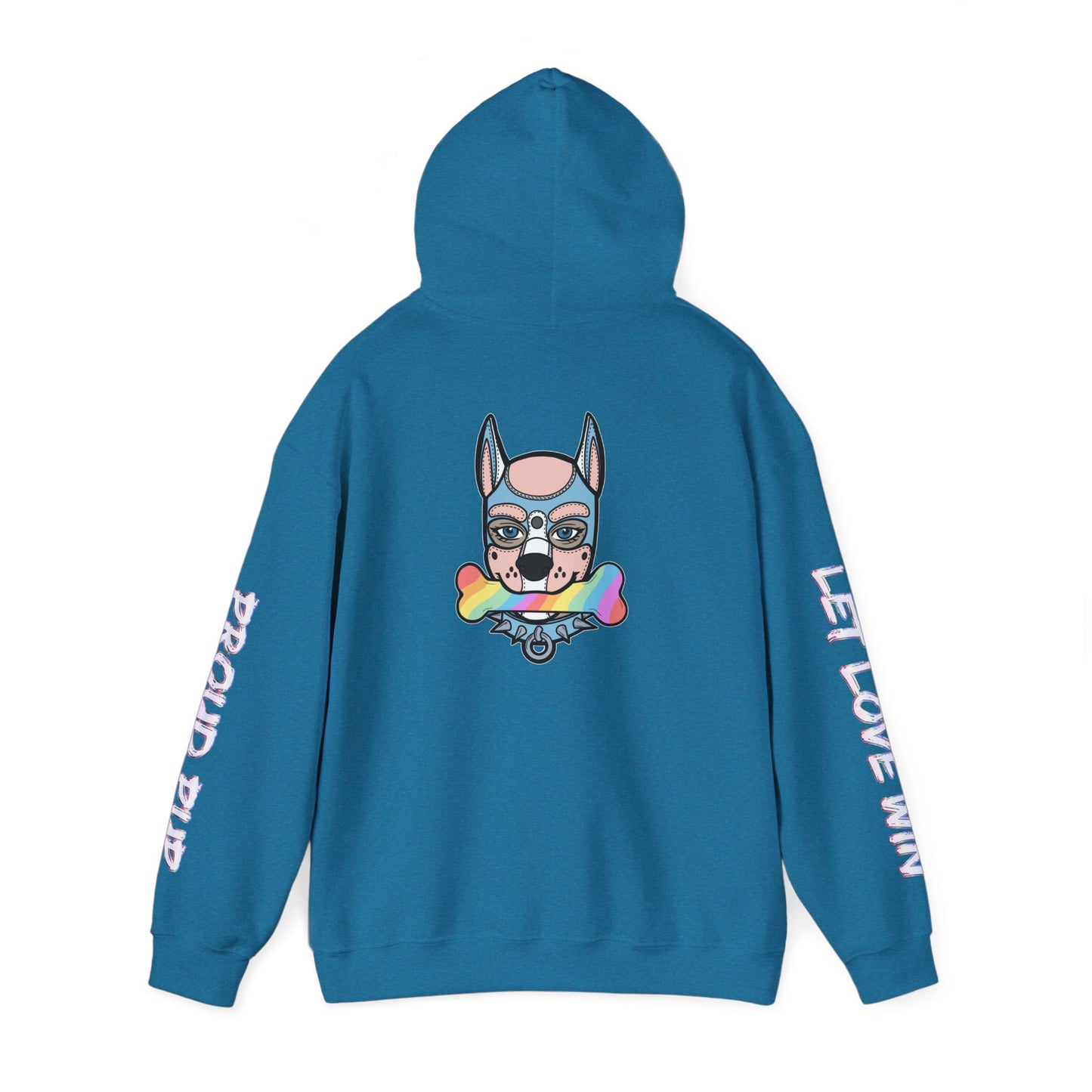 Trans Pup Pride Month Flag Hoodie — Bright Colorful Pup Pride Sweatshirt