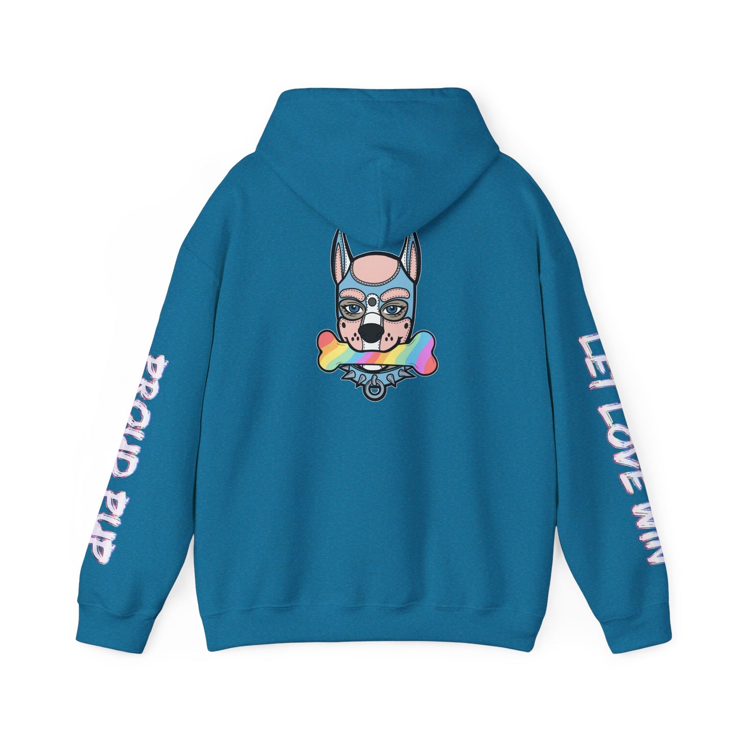Trans Pup Pride Month Flag Hoodie — Bright Colorful Pup Pride Sweatshirt