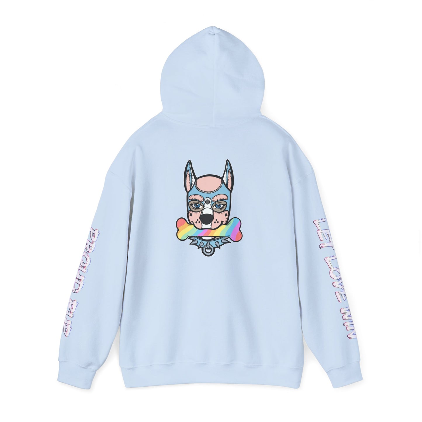 Trans Pup Pride Month Flag Hoodie — Bright Colorful Pup Pride Sweatshirt