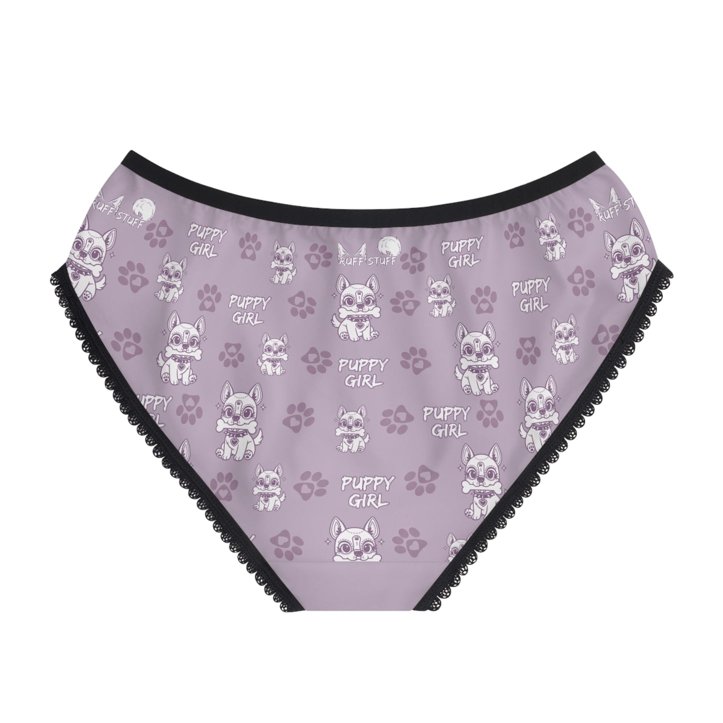 "Puppy Girl" Pet Play Ladies Briefs — Pup Community motif AOP Panties