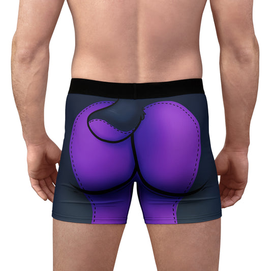 Purple Pup Play Boxer Briefs — Black & Purple All-Over Print