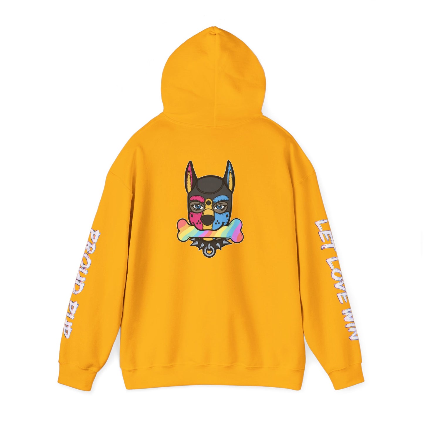 Pan Pup Pride Month Flag Hoodie — Bright Colorful Pup Pride Sweatshirt