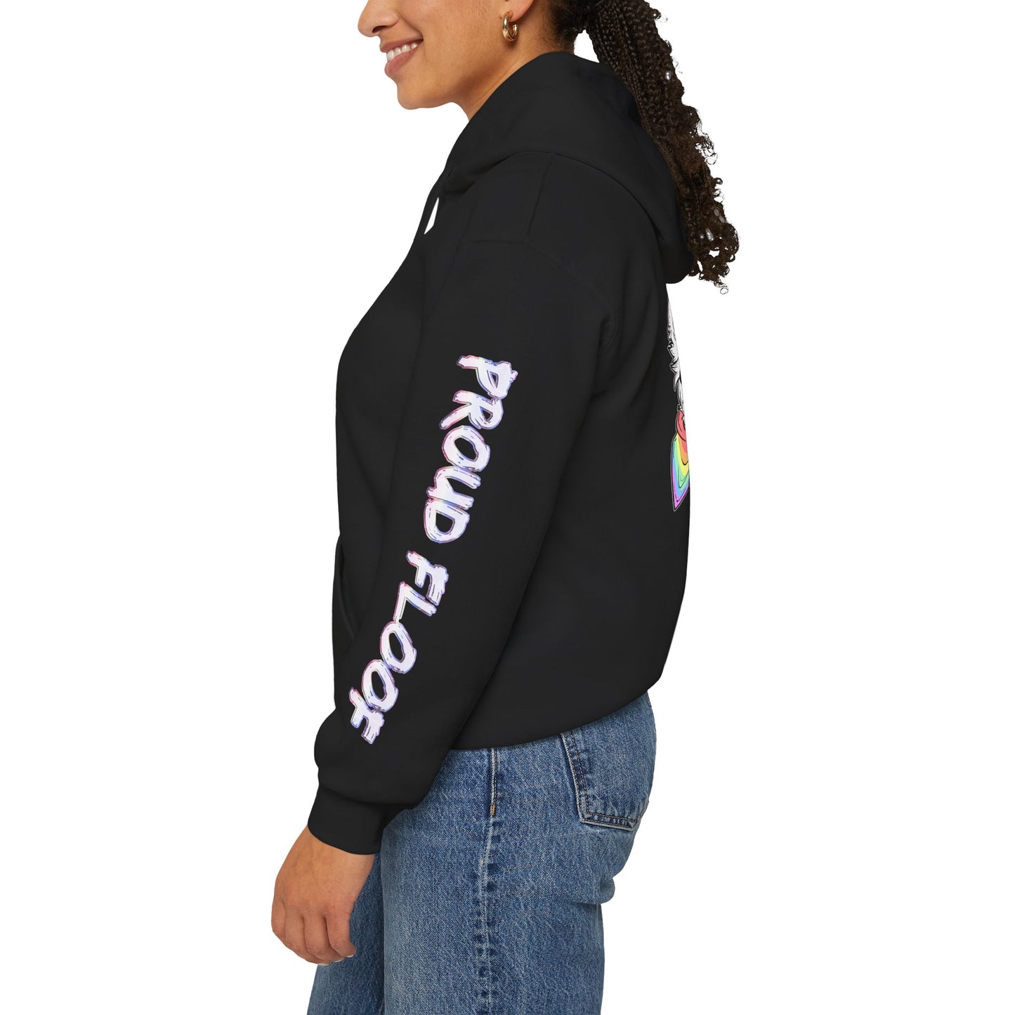 Trans Pride Furry Flag Hoodie — Bright Colorful Furry Pride Sweatshirt