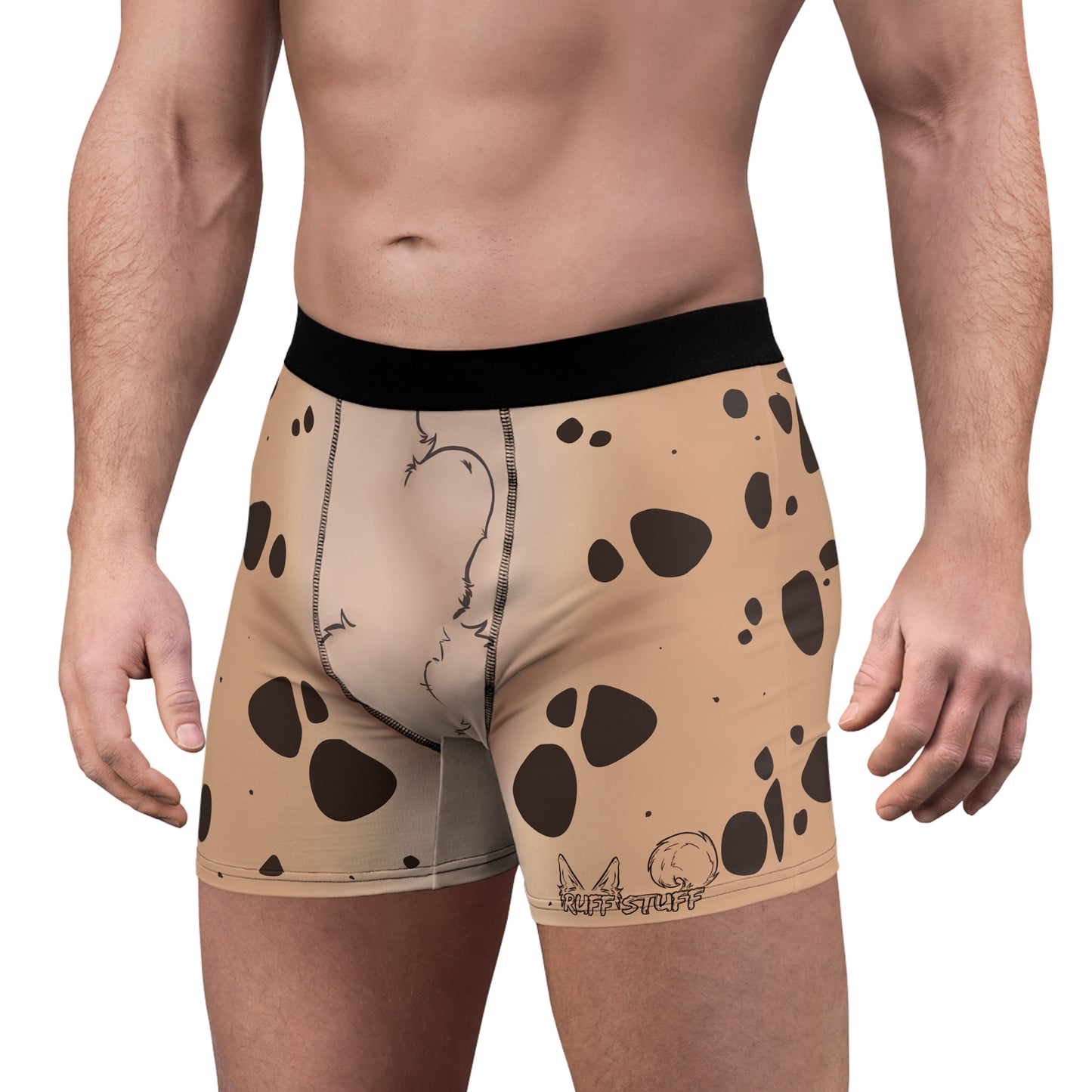 Furry Boxer-Briefs - Spotted Hyena Print