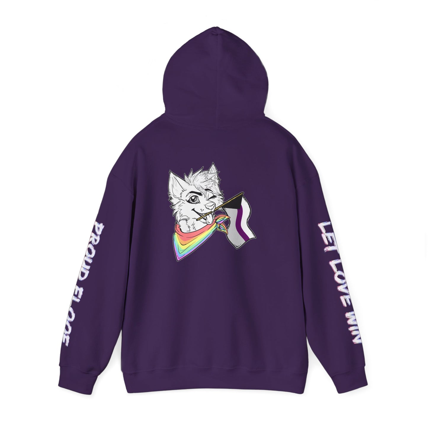 Demi Pride Month Flag Hoodie — Bright Colorful Furry Pride Sweatshirt