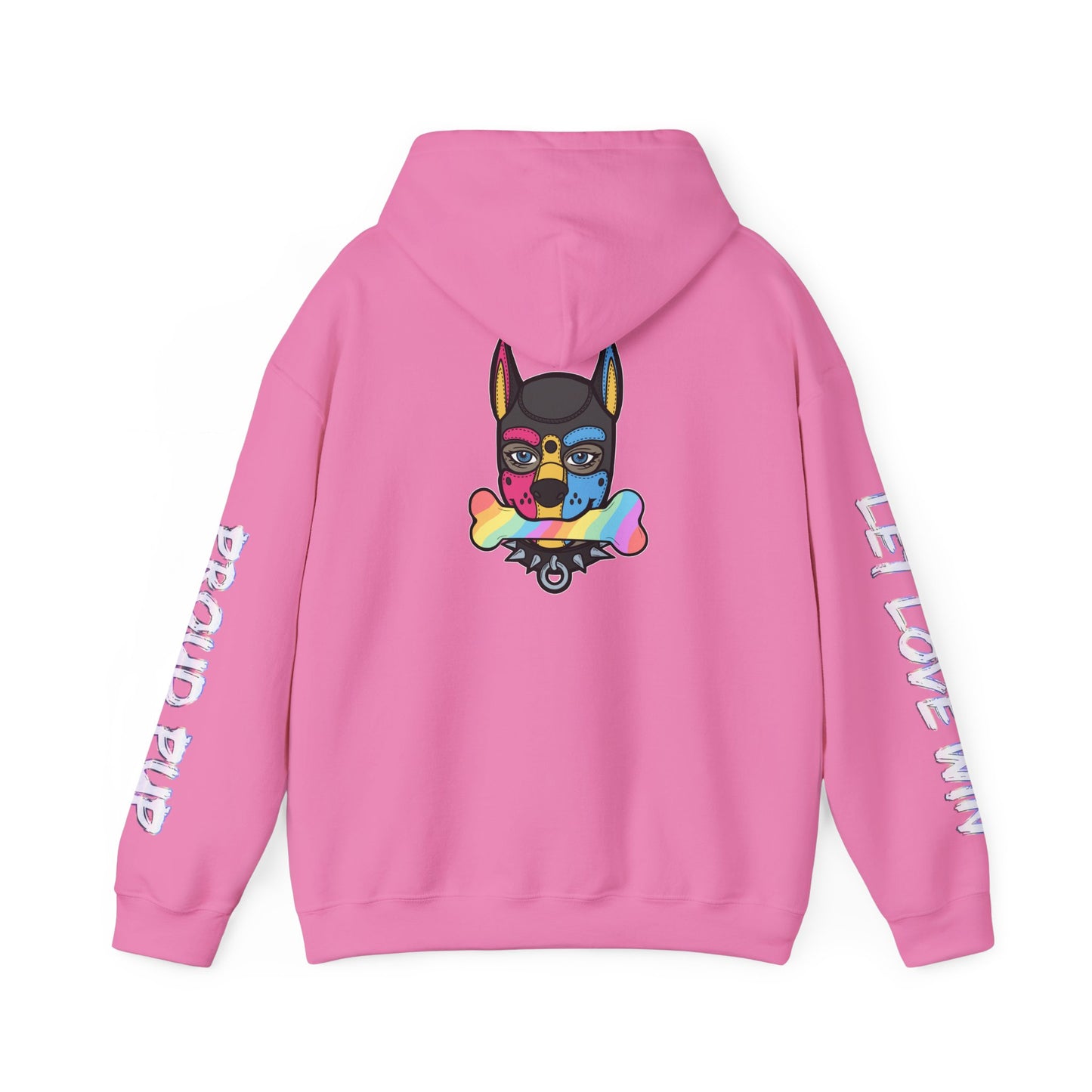 Pan Pup Pride Month Flag Hoodie — Bright Colorful Pup Pride Sweatshirt