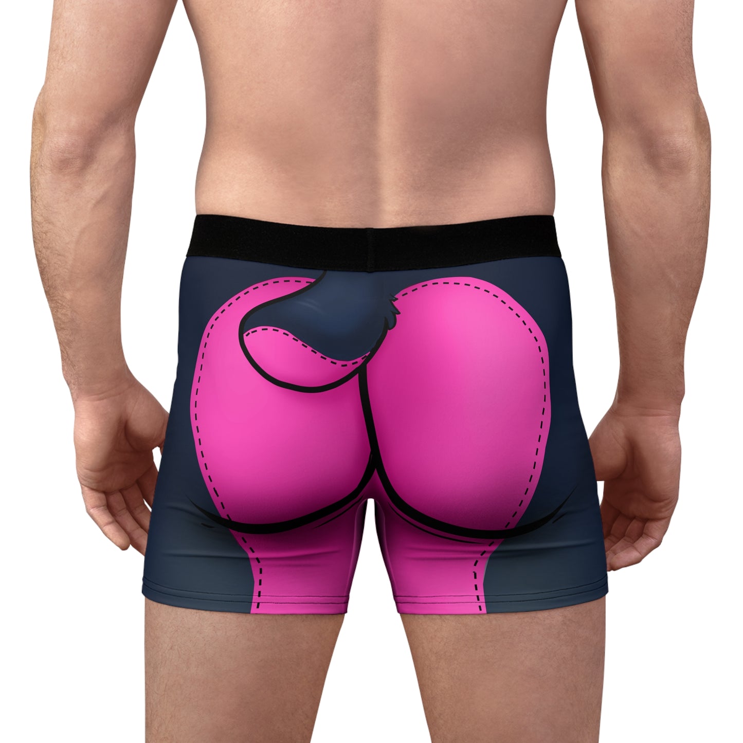 Pink Pup Play Boxer Briefs — Black & Pink All-Over Print