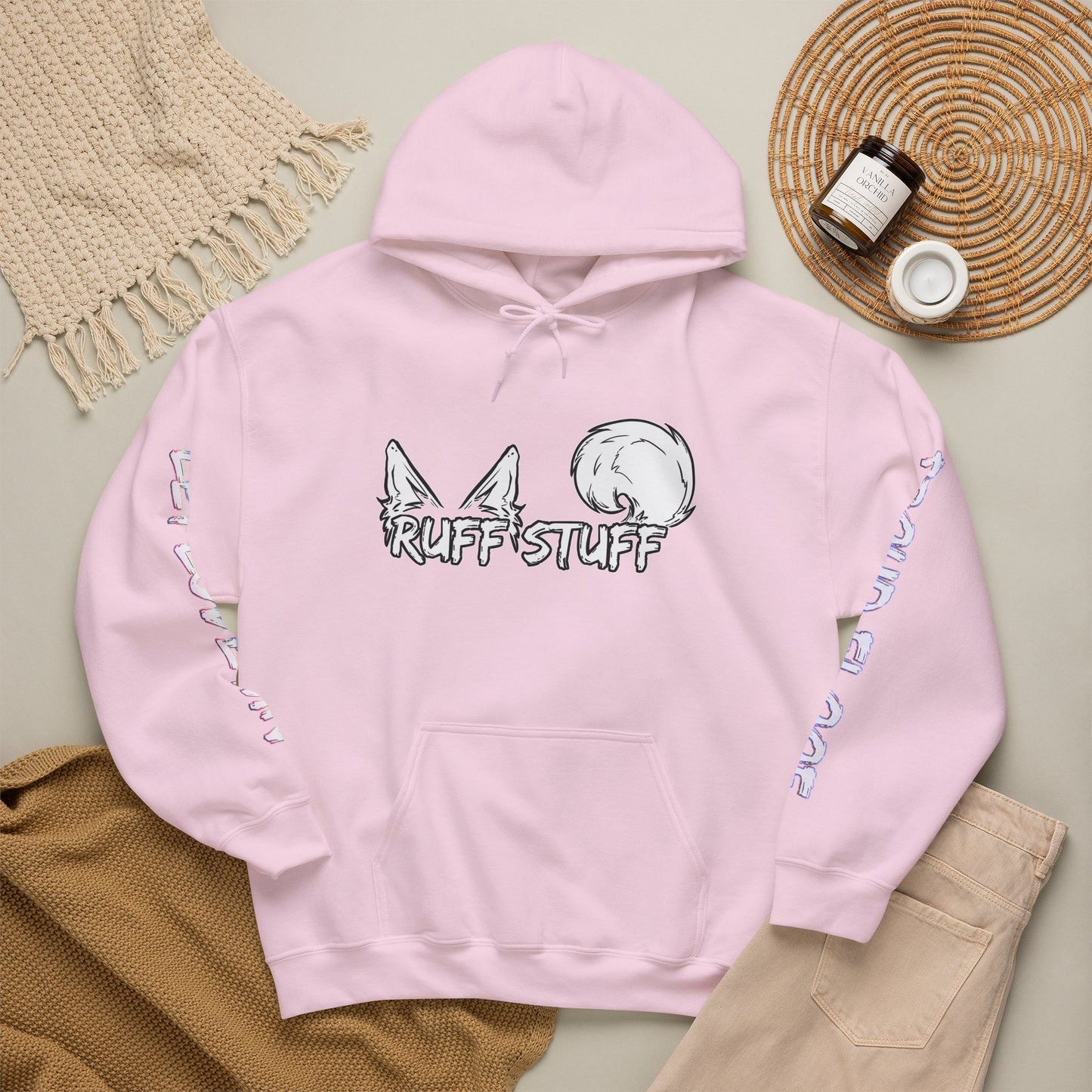 Trans Pride Furry Flag Hoodie — Bright Colorful Furry Pride Sweatshirt