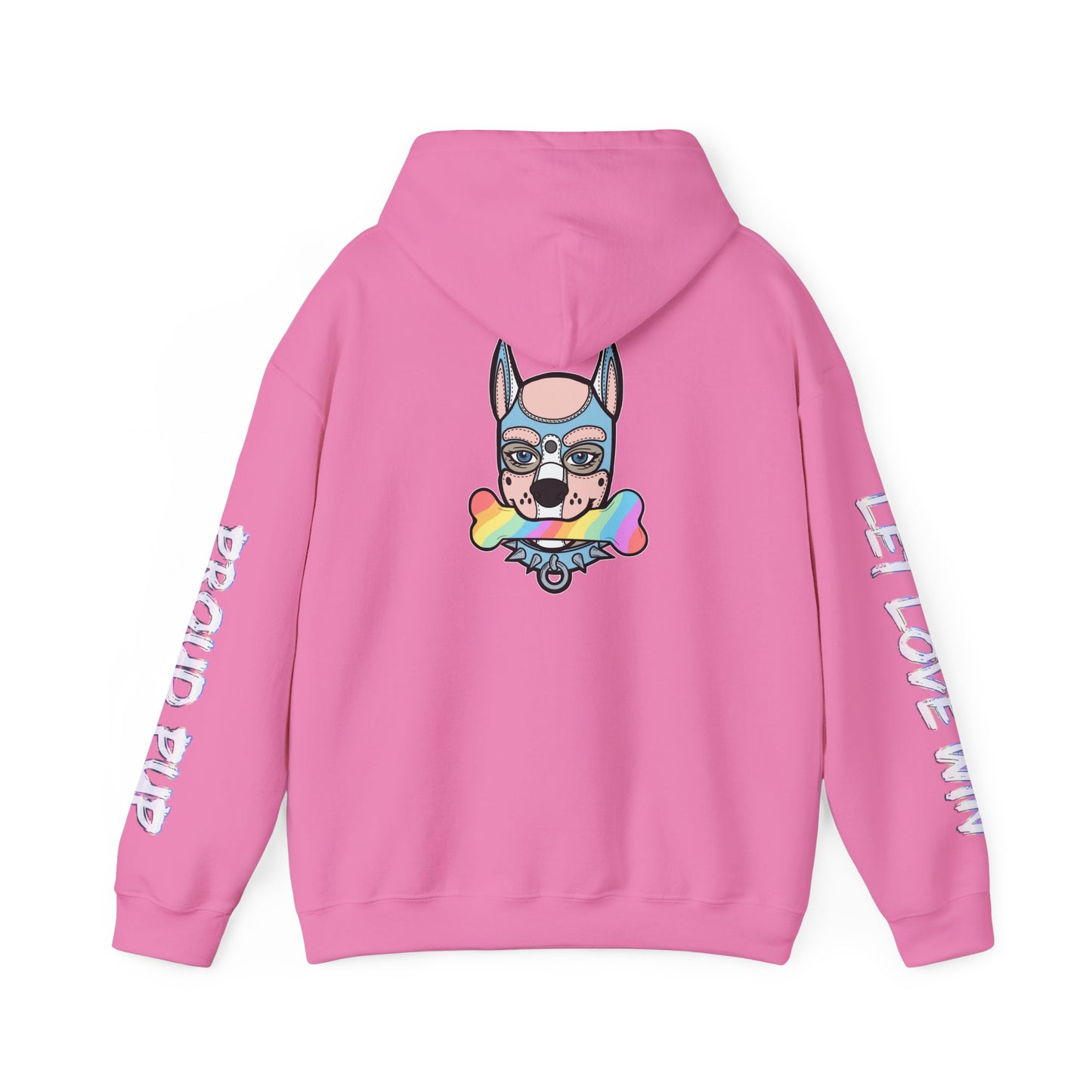 Trans Pup Pride Month Flag Hoodie — Bright Colorful Pup Pride Sweatshirt