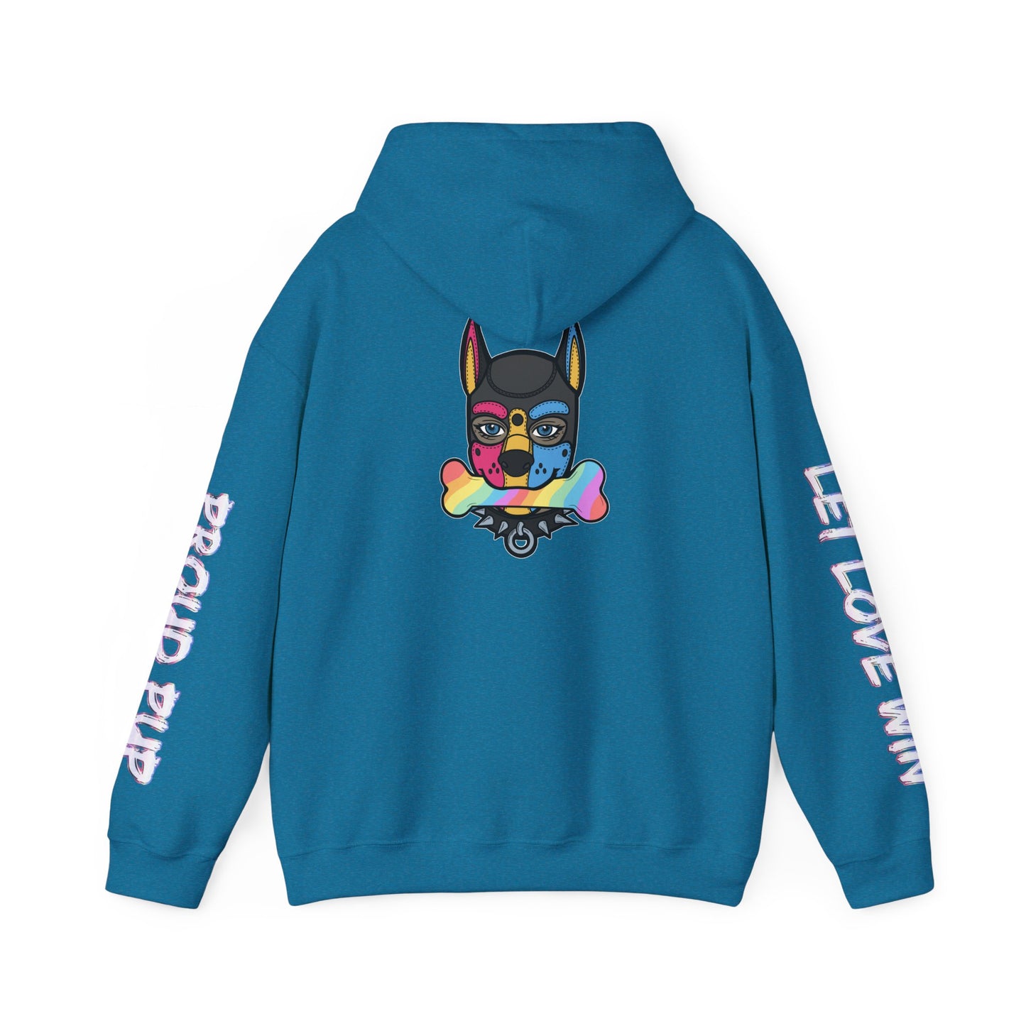 Pan Pup Pride Month Flag Hoodie — Bright Colorful Pup Pride Sweatshirt