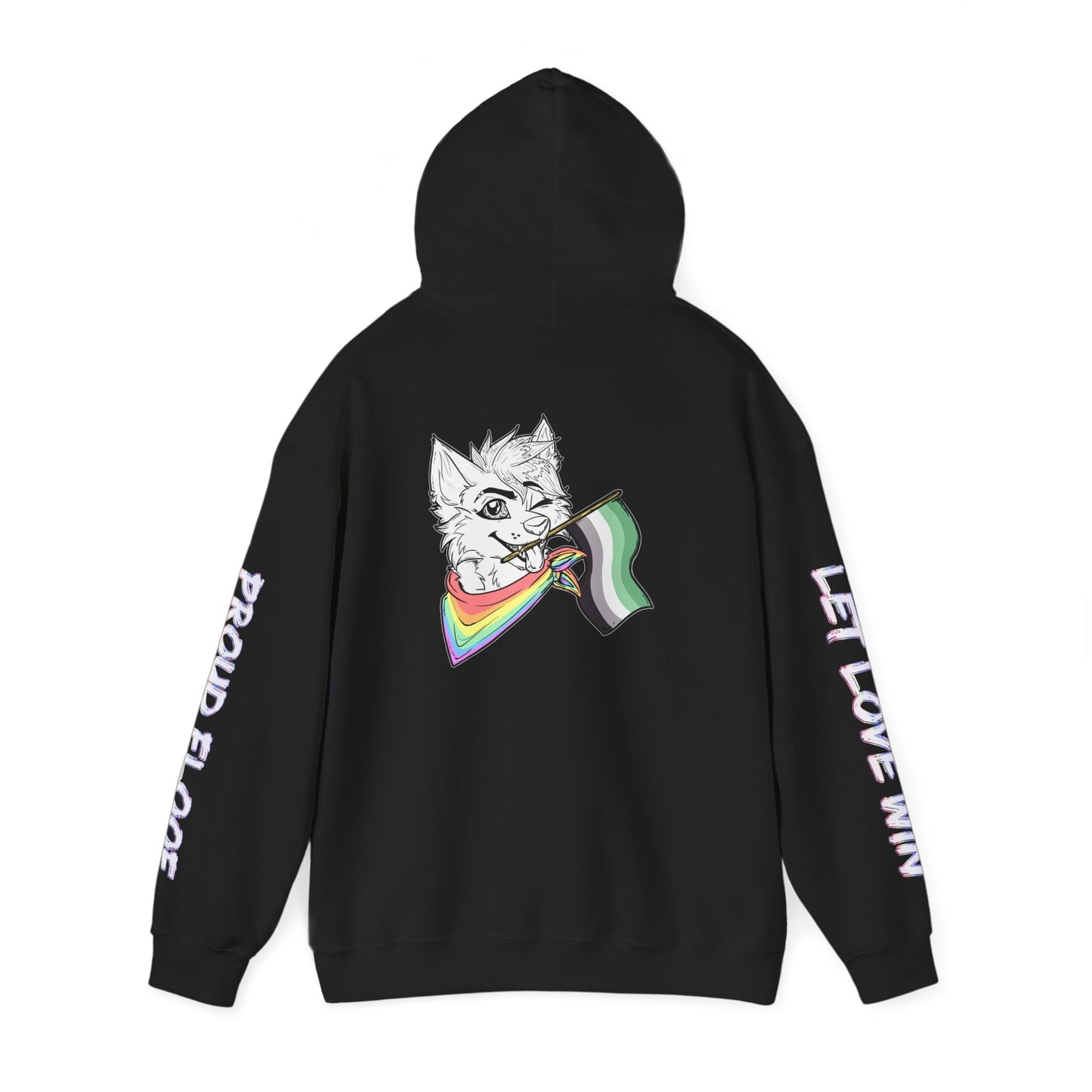 Aro Pride Furry Flag Hoodie — Bright Colorful Furry Pride Sweatshirt