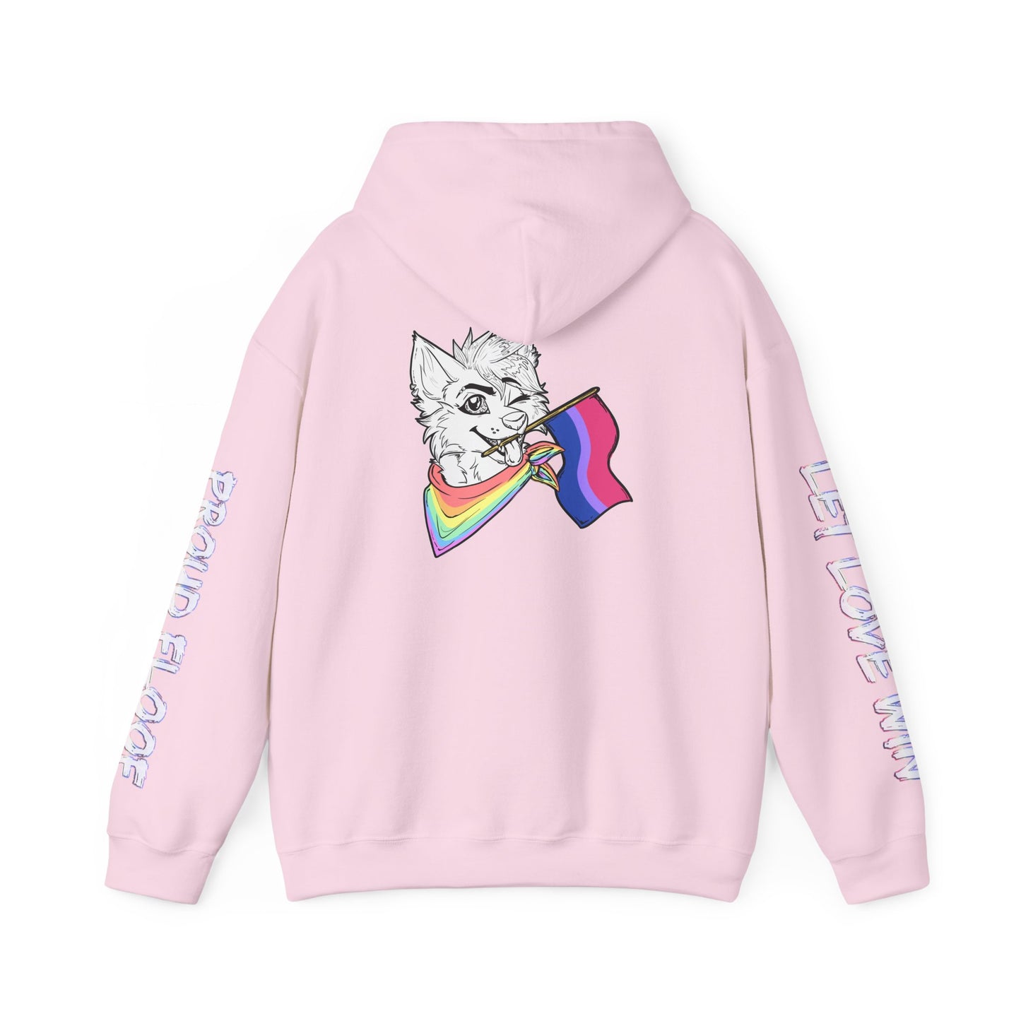 Bi Pride Furry Flag Hoodie — Bright Colorful Furry Pride Sweatshirt