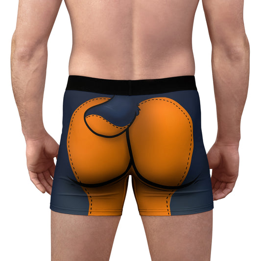 Orange Pup Play Boxer Briefs — Black & Orange All-Over Print