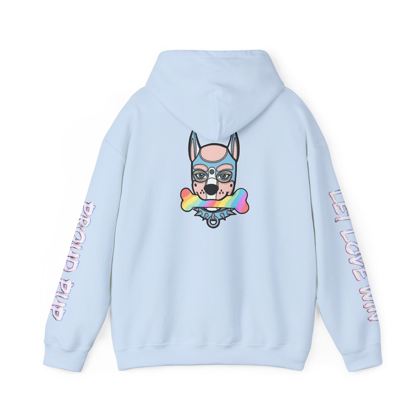 Trans Pup Pride Month Flag Hoodie — Bright Colorful Pup Pride Sweatshirt