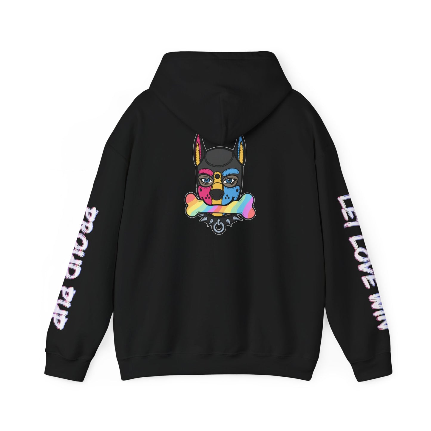 Pan Pup Pride Month Flag Hoodie — Bright Colorful Pup Pride Sweatshirt