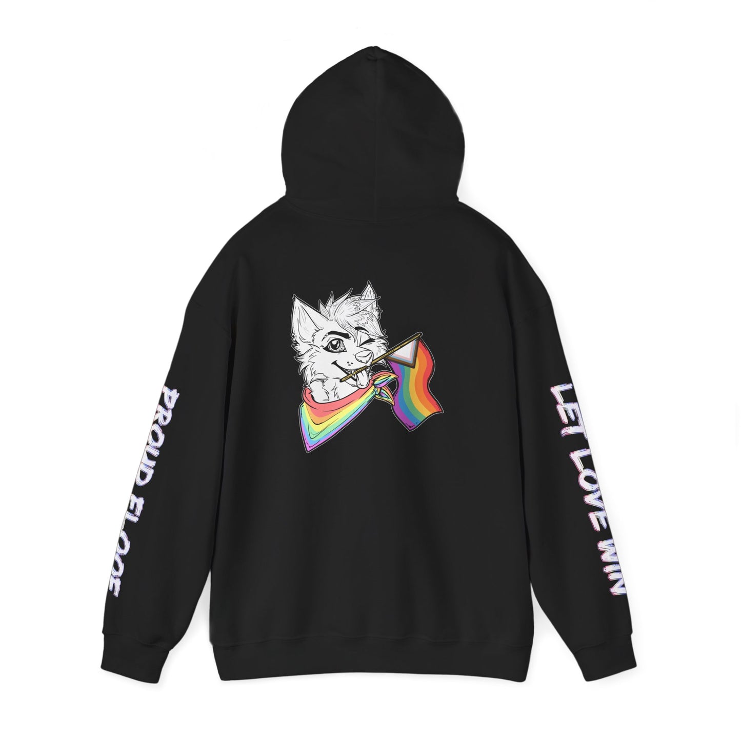 Pride Month Furry Flag Hoodie — Bright Colorful Furry Pride Sweatshirt