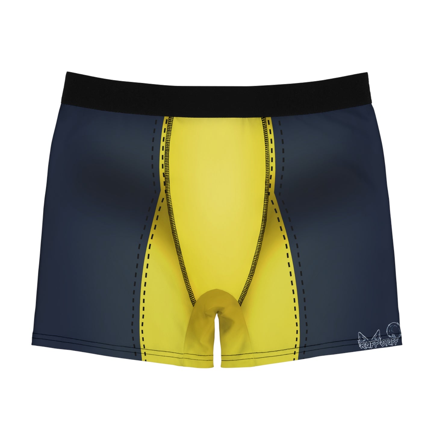 Yellow Pup Play Boxer Briefs — Black & Yellow All-Over Print