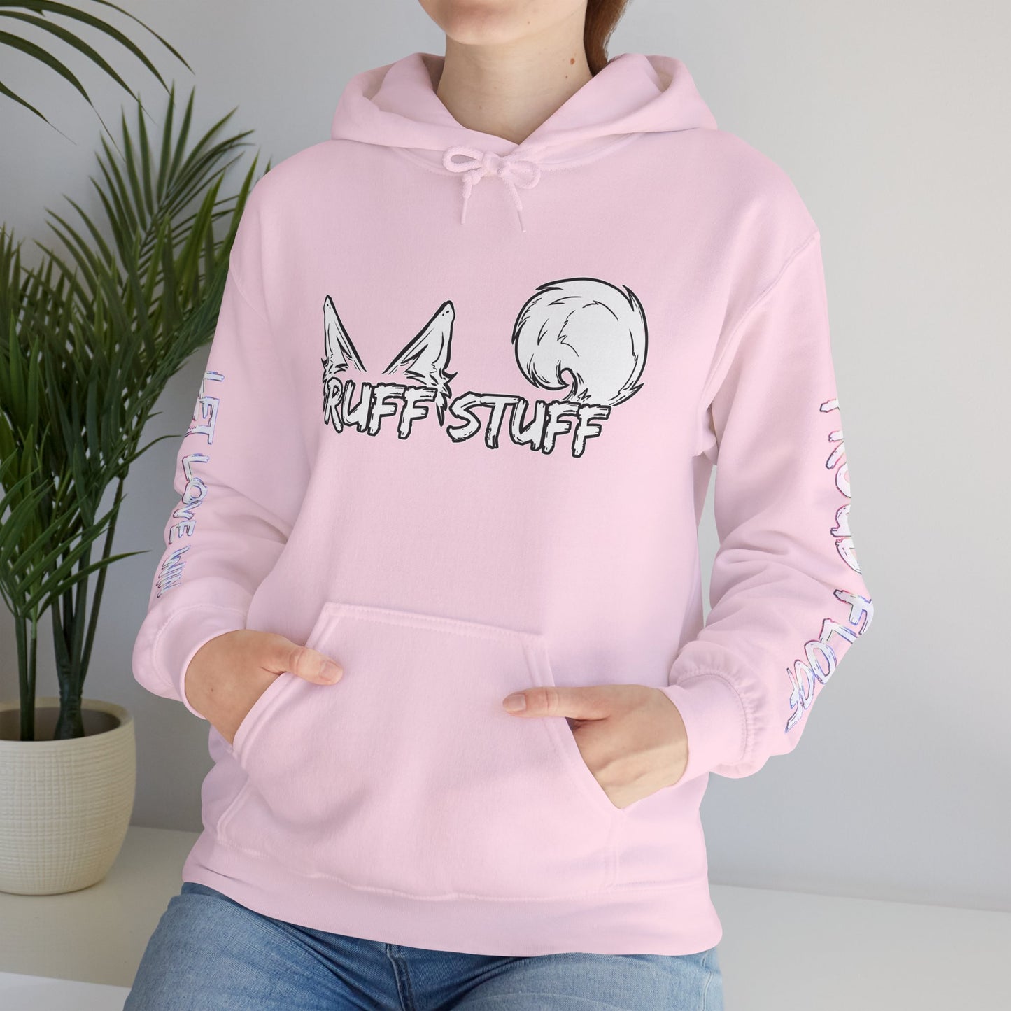 Trans Pride Furry Flag Hoodie — Bright Colorful Furry Pride Sweatshirt