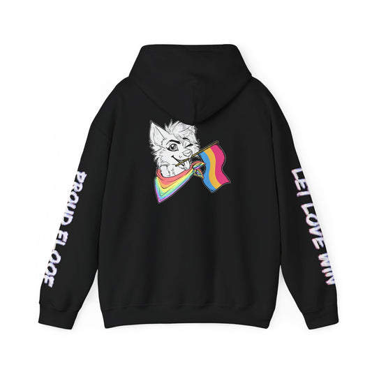 Pan Pride Furry Flag Hoodie — Bright Colorful Furry Pride Sweatshirt