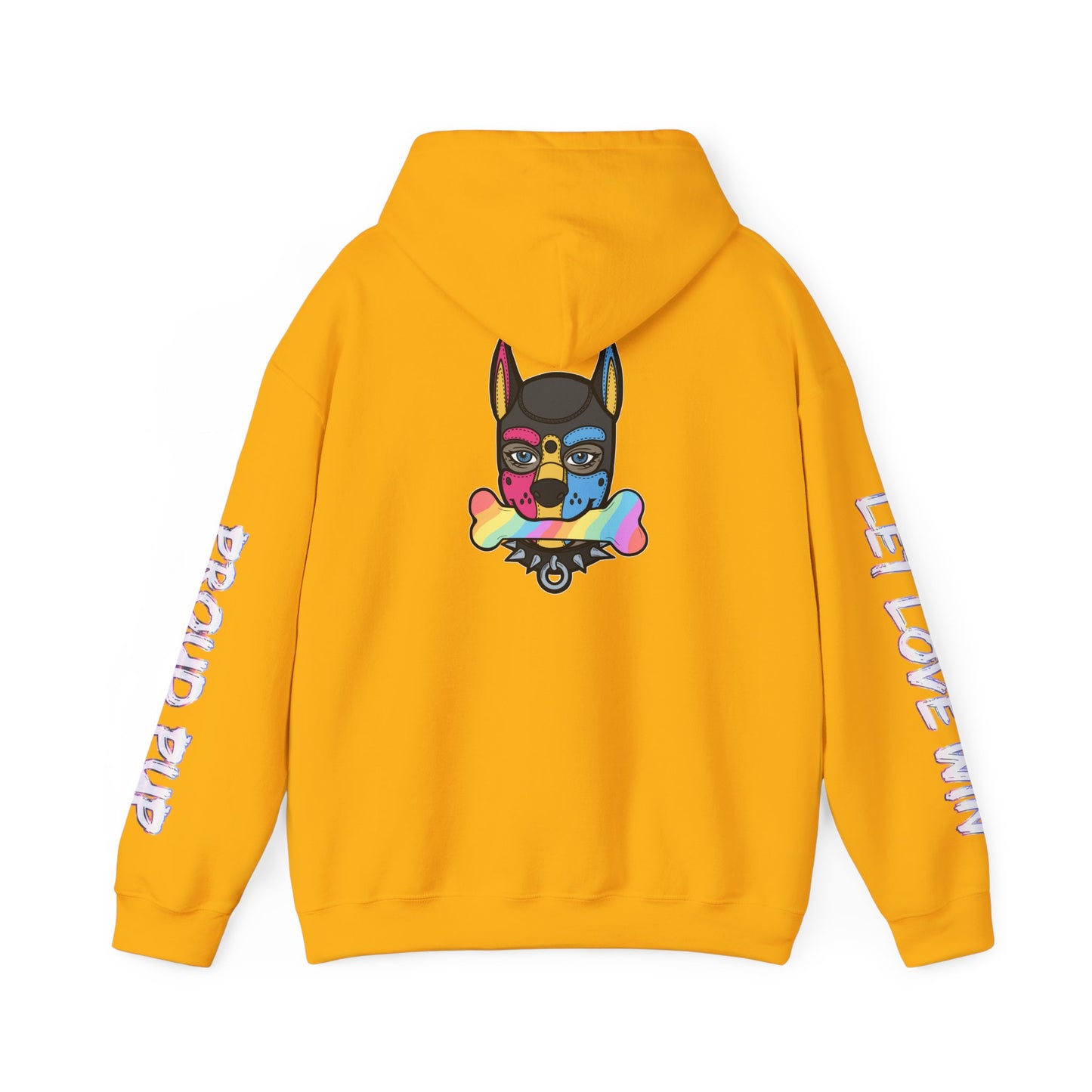 Pan Pup Pride Month Flag Hoodie — Bright Colorful Pup Pride Sweatshirt