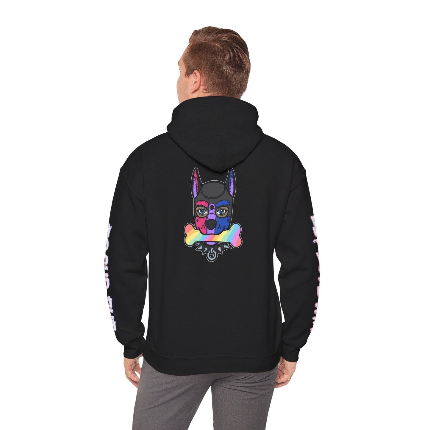 Bi Pup Pride Flag Hoodie — Bright Colorful Pup Pride Sweatshirt