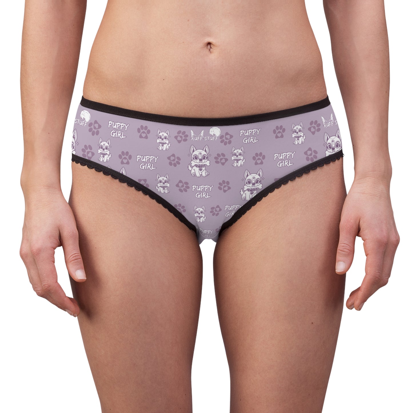 "Puppy Girl" Pet Play Ladies Briefs — Pup Community motif AOP Panties