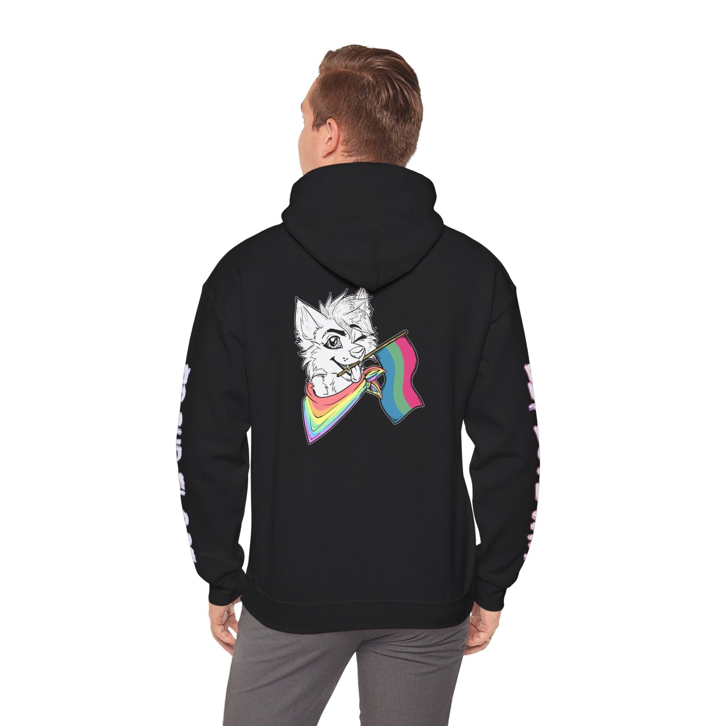 Poly Pride Furry Flag Hoodie — Bright Colorful Furry Pride Sweatshirt