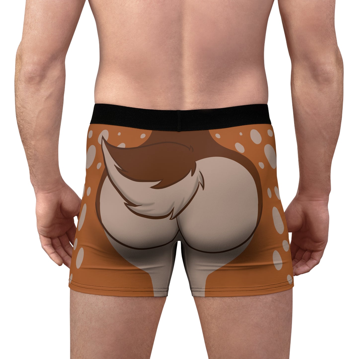 Furry Boxer Briefs — Fallow Deer Print