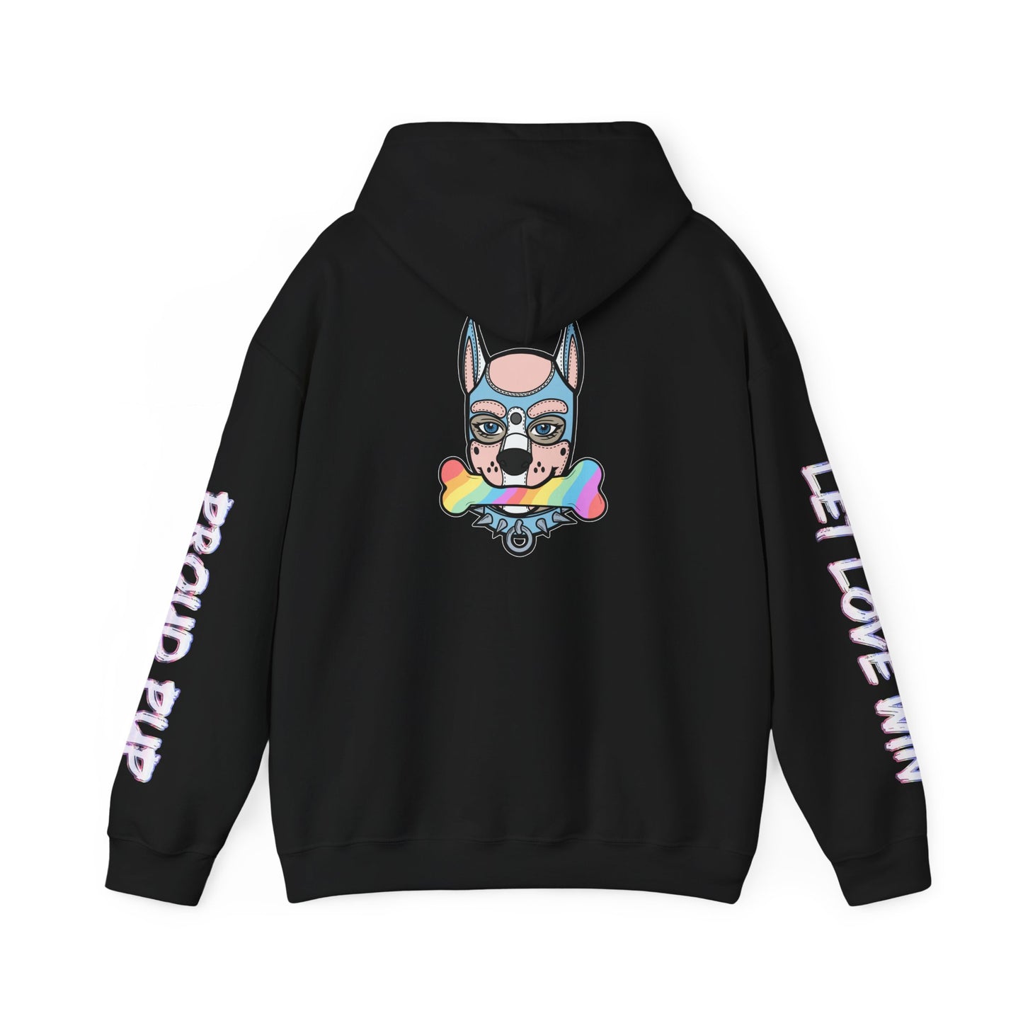 Trans Pup Pride Month Flag Hoodie — Bright Colorful Pup Pride Sweatshirt