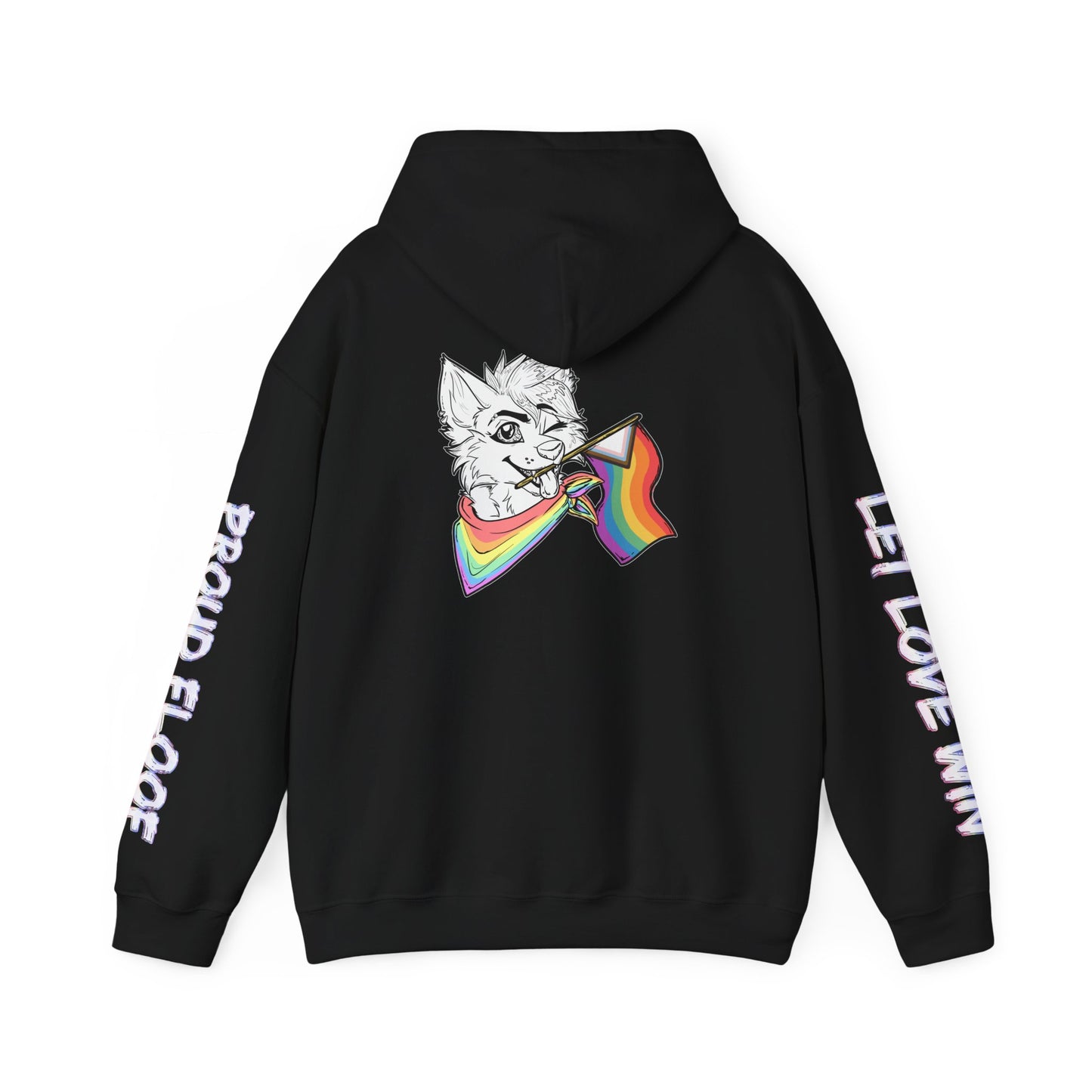 Pride Month Furry Flag Hoodie — Bright Colorful Furry Pride Sweatshirt