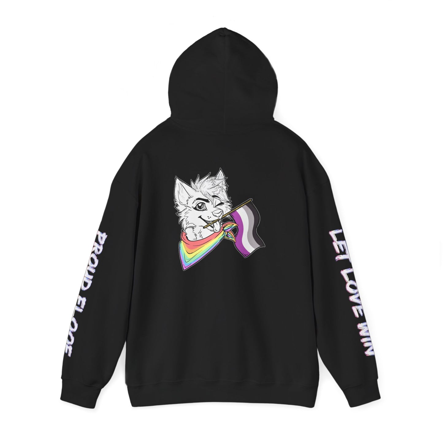 Ace Pride Furry Flag Hoodie — Bright Colorful Furry Pride Sweatshirt