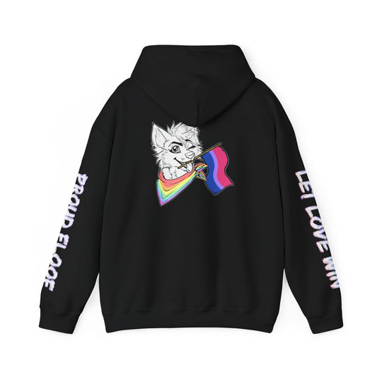 Bi Pride Furry Flag Hoodie — Bright Colorful Furry Pride Sweatshirt