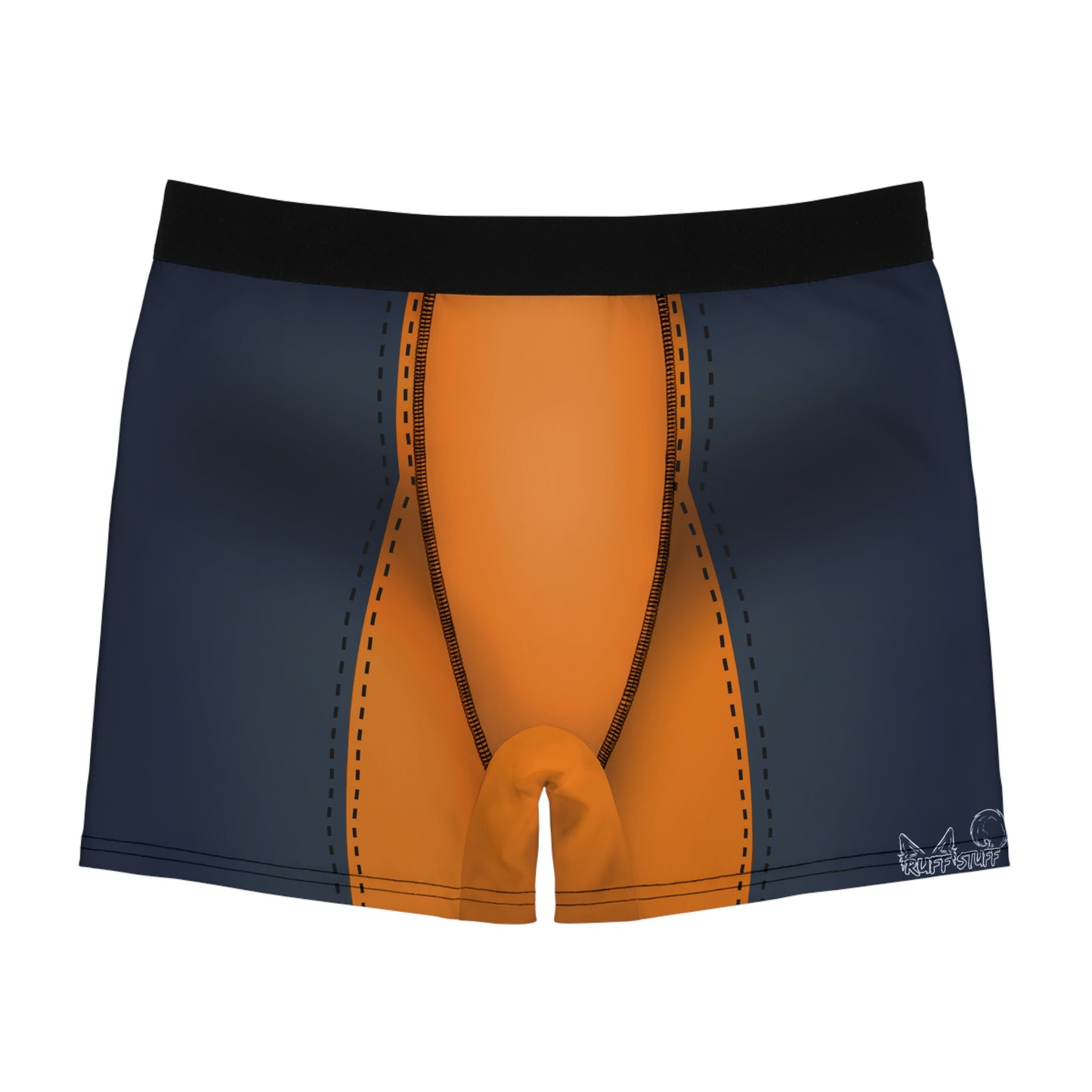 Orange Pup Play Boxer Briefs — Black & Orange All-Over Print