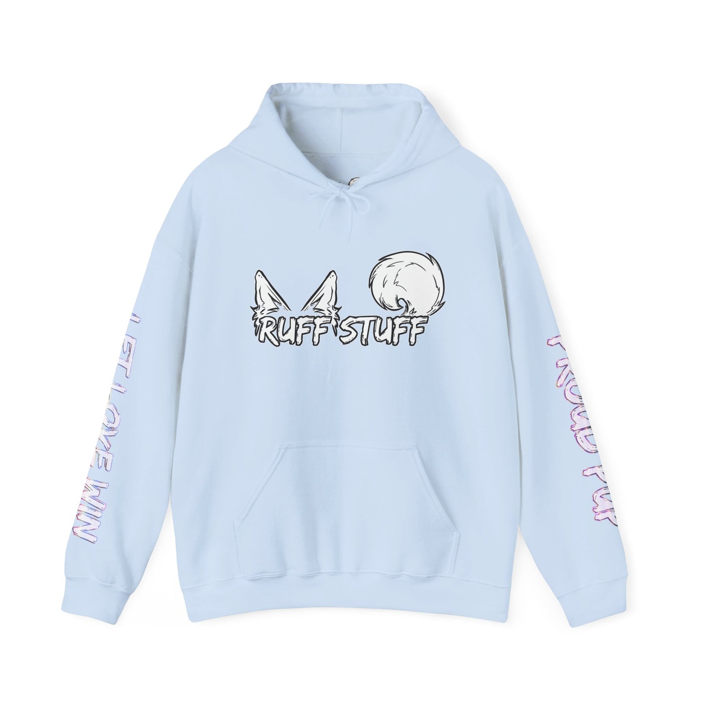 Trans Pup Pride Month Flag Hoodie — Bright Colorful Pup Pride Sweatshirt